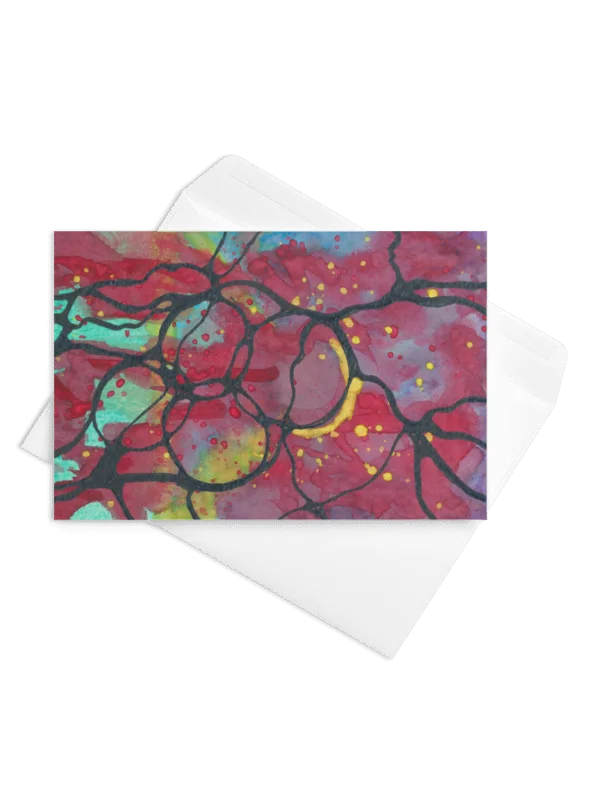 Abstract Ink & Watercolor Blank Card product image (1)