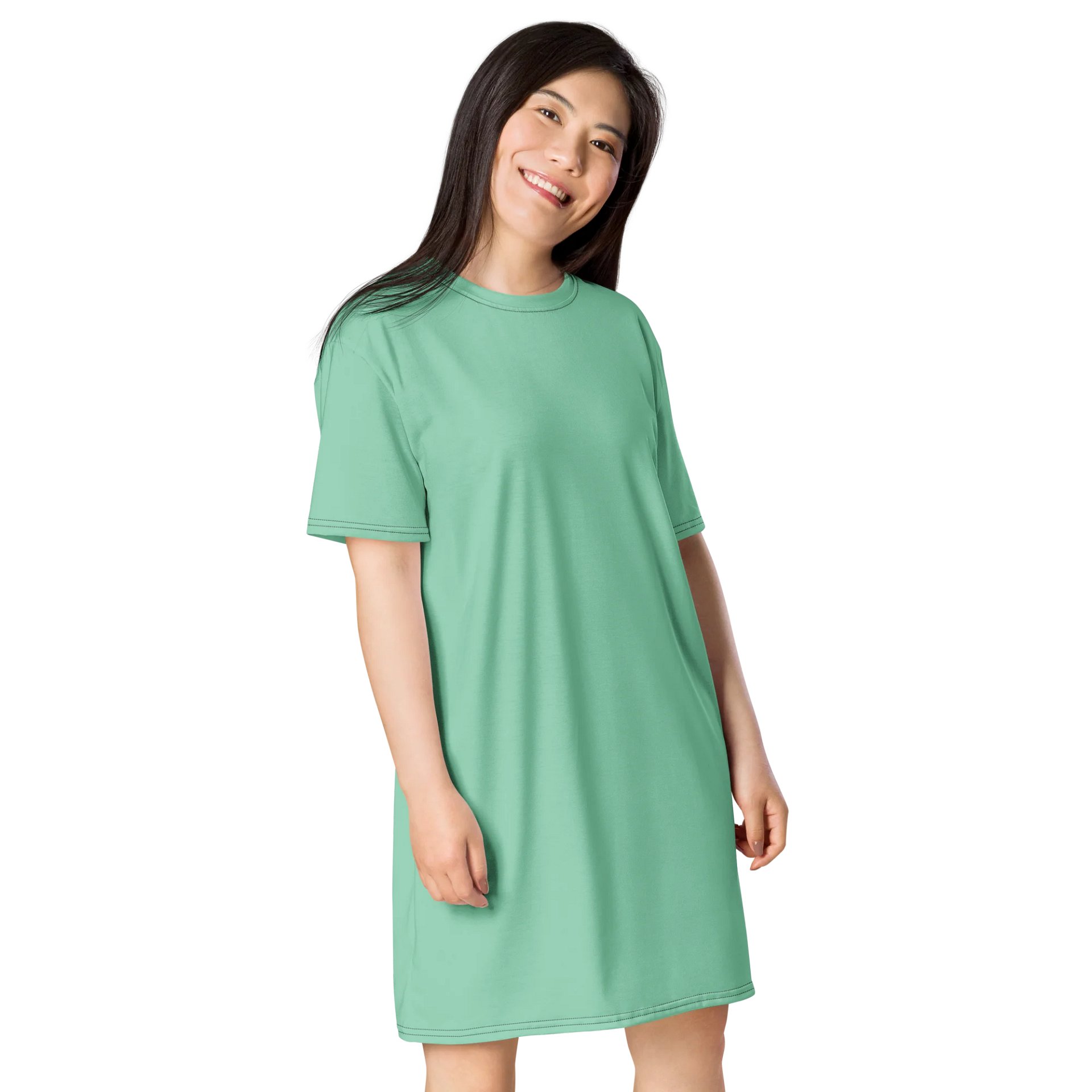 Oversized T-Shirt Dress - Bright Vista Blue, Sizes 2XS-6XL product image (4)