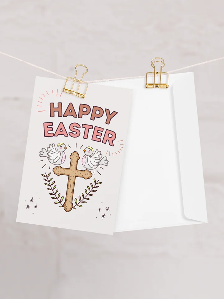Happy Easter Doves & Cross Greetings Card product image (1)