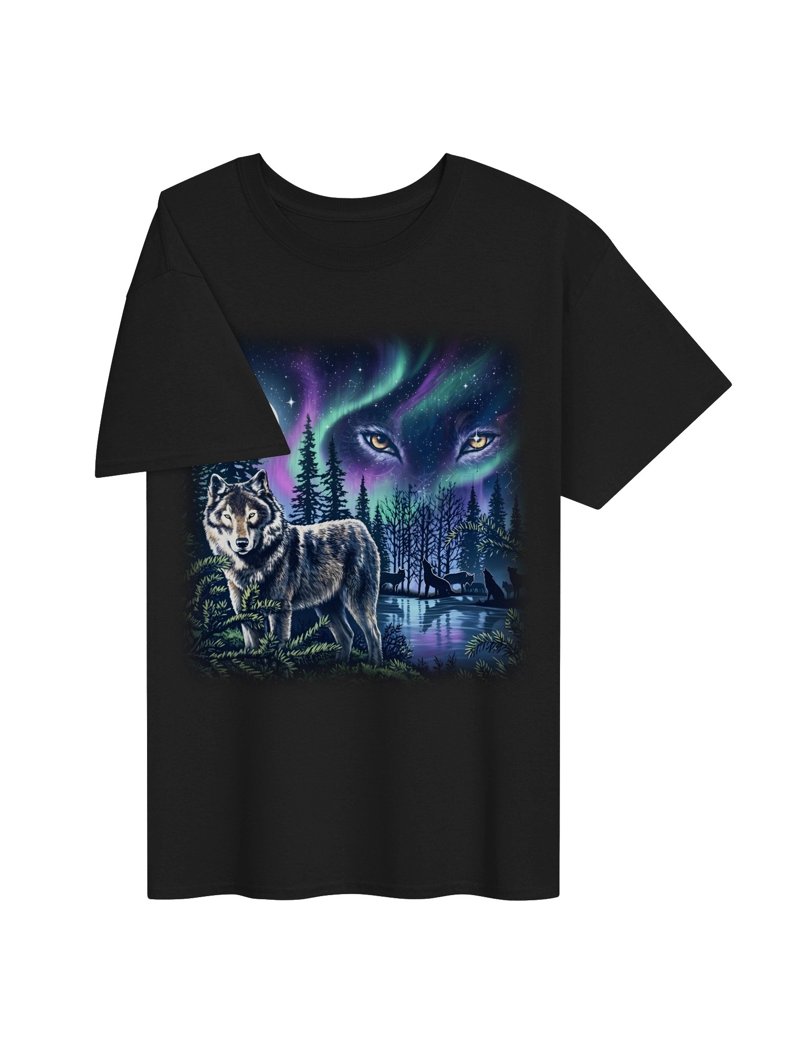 Aurora Wolf Night Tee product image (3)