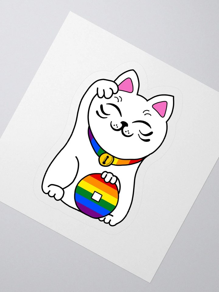 Maneki neko pride sticker product image (5)