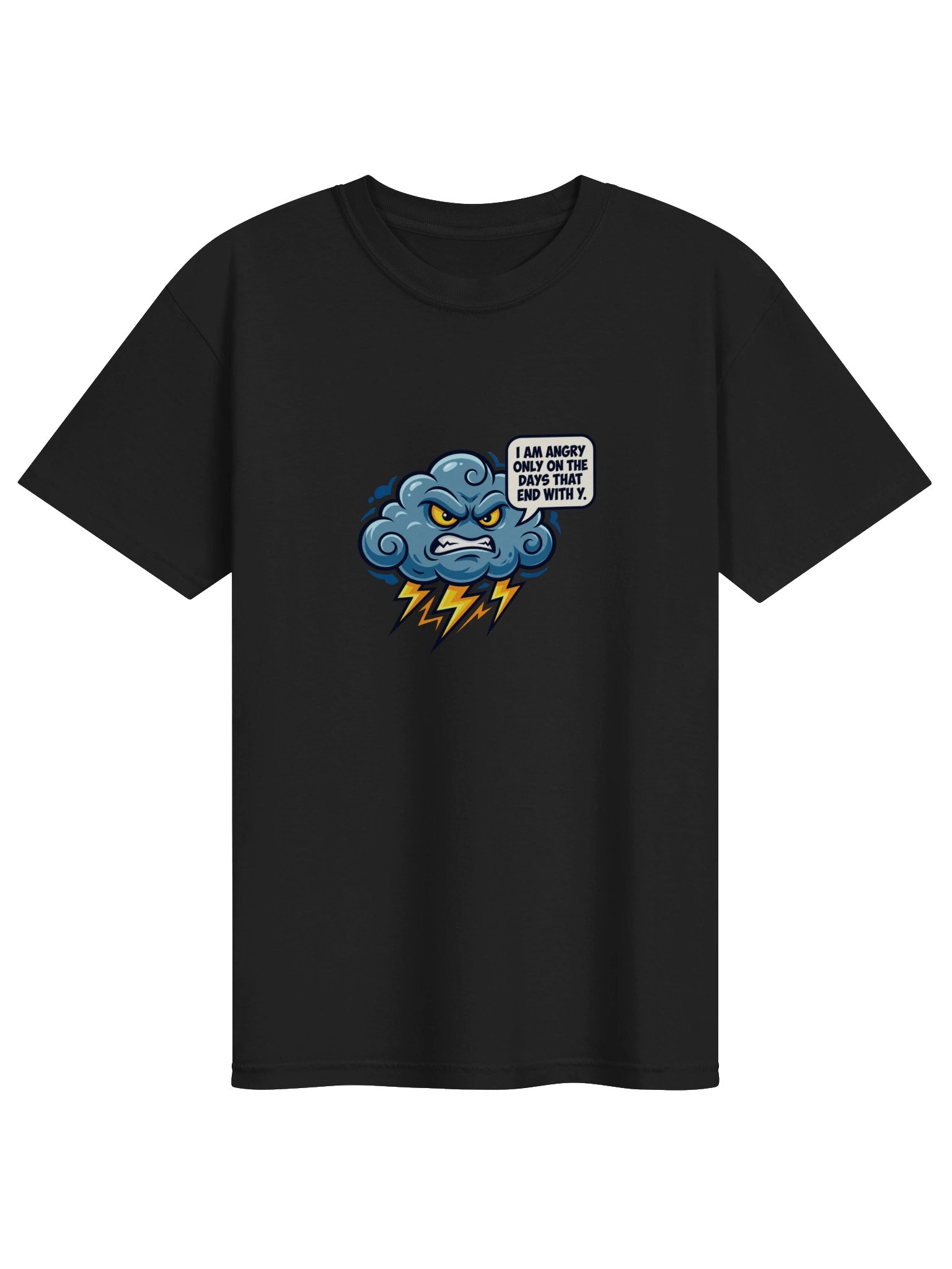 Only Angry on Days Ending With Y - Storm Cloud T-Shirt product image (1)