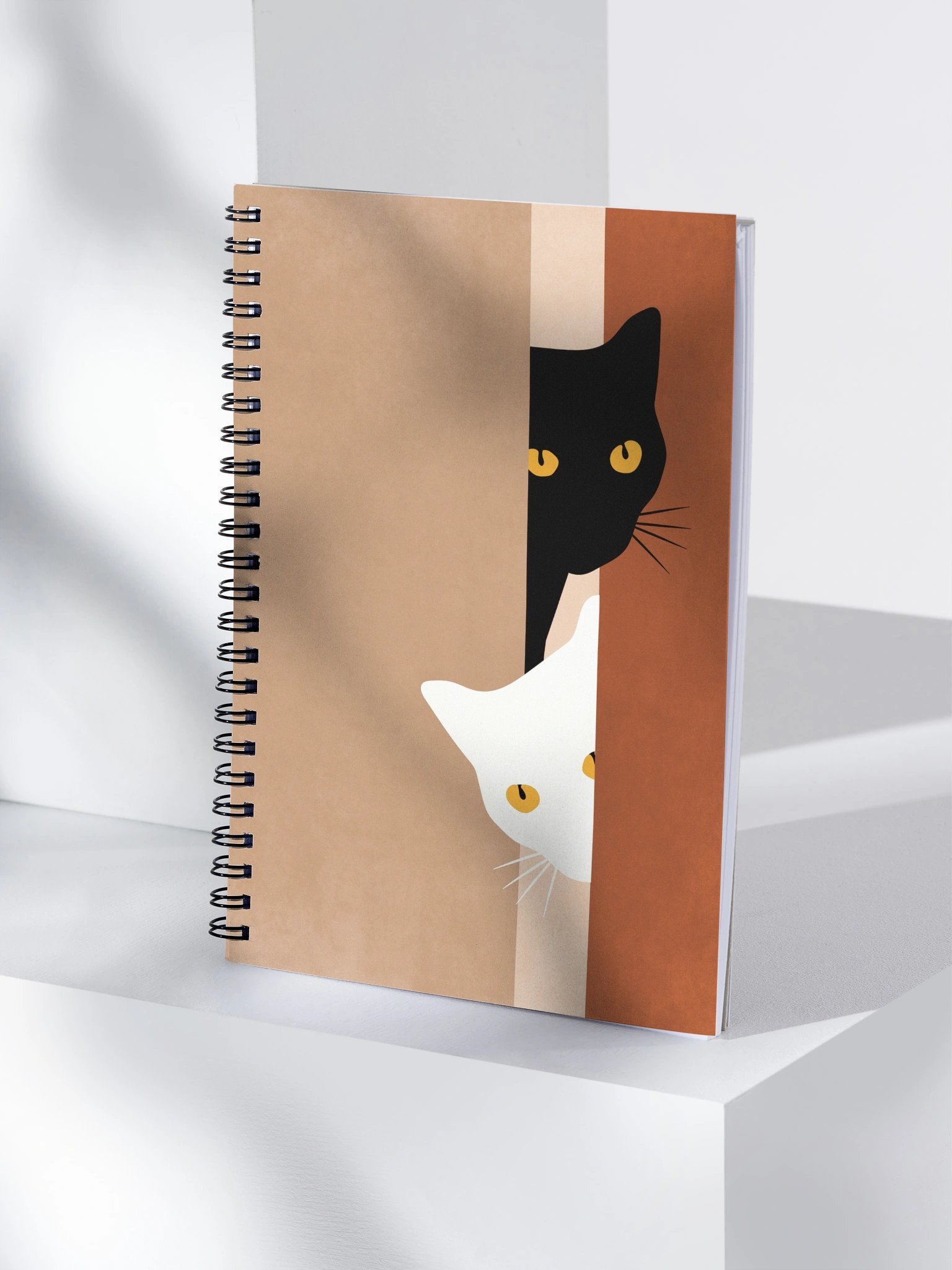 Whimsical Cat Duo Spiral Notebook product image (4)