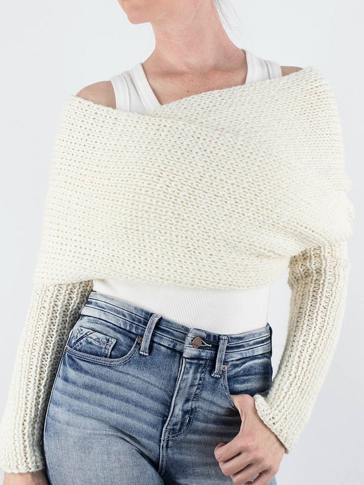 Squishiest Sweater Scarf Knitting Pattern - Wonderlights product image (2)