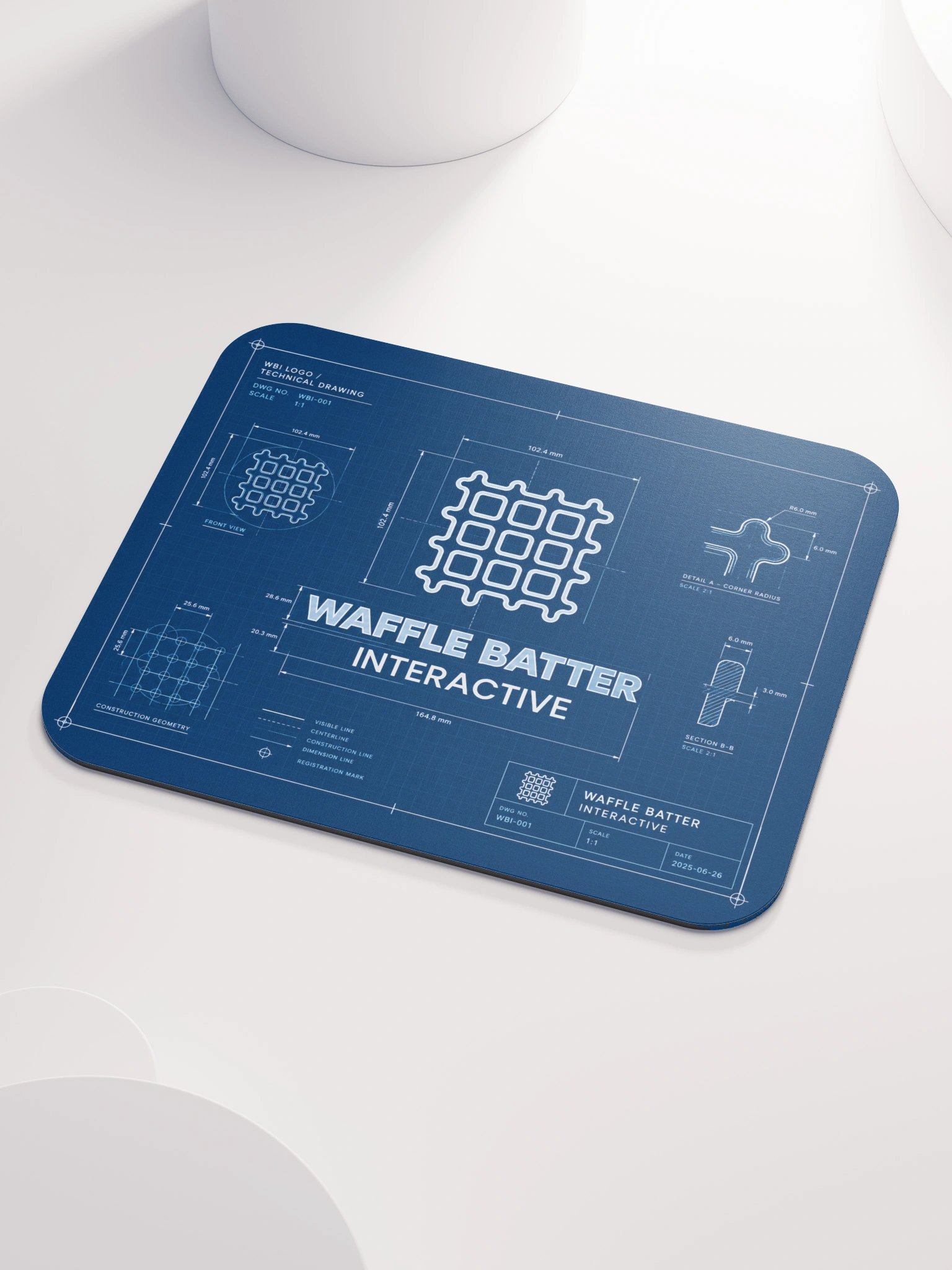Waffle Batter INT — Blueprint Series Mousepad product image (3)