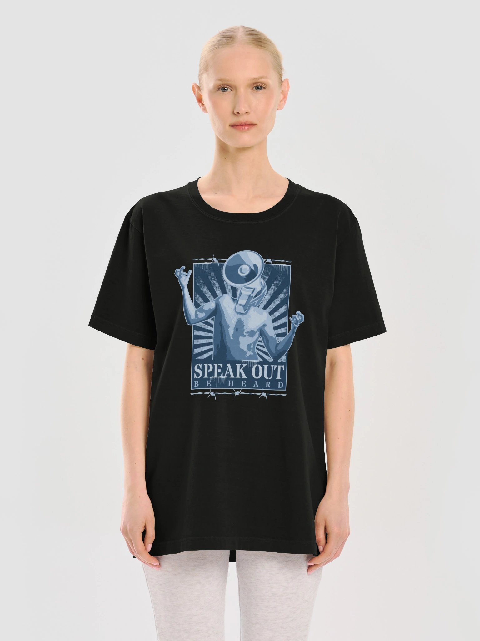 Speak Out Be Heard T-Shirt - Activist Megaphone Head Shirt | Protest Streetwear Tee product image (66)