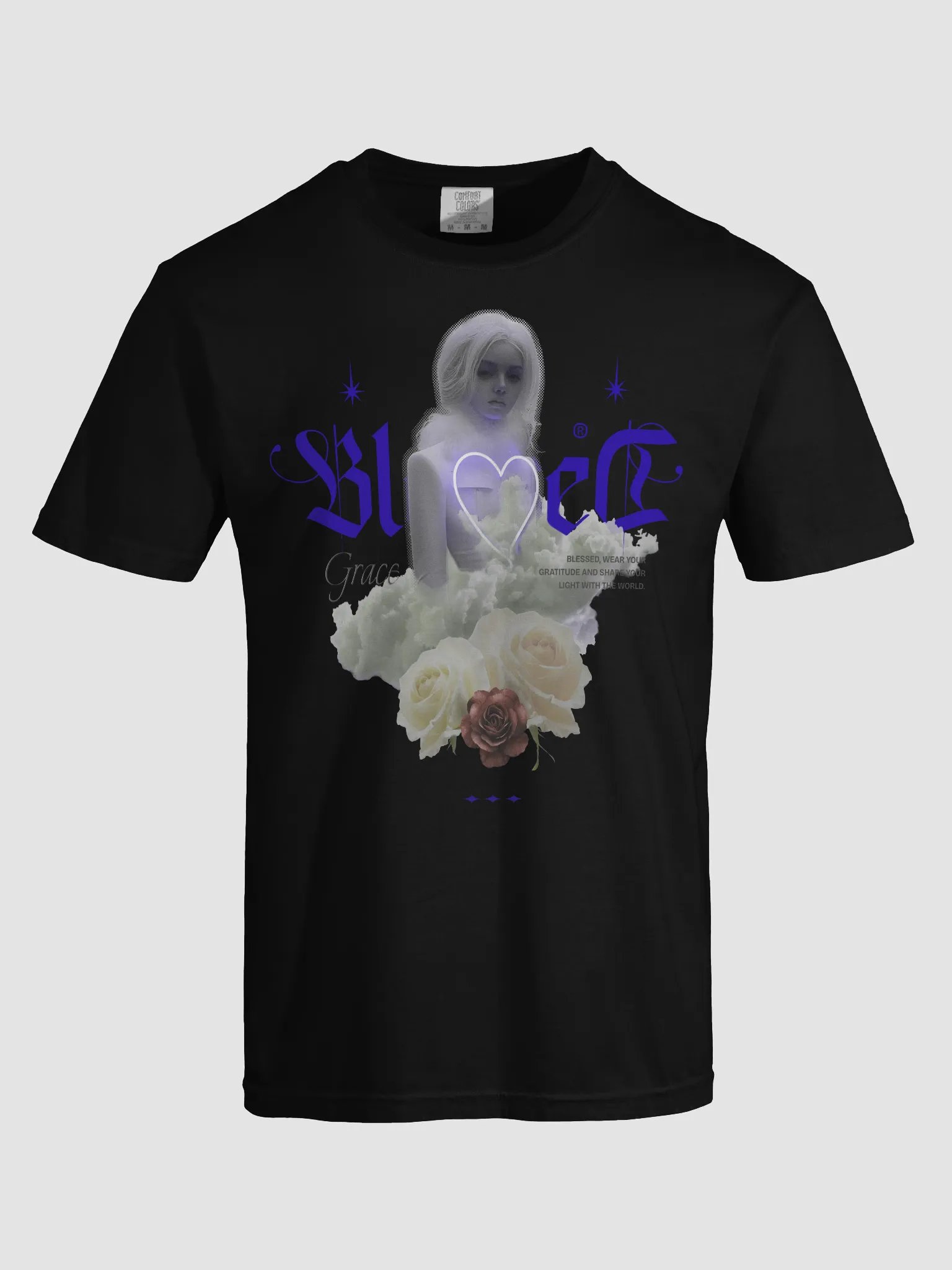 Ethereal Neon Heart T Shirt Gothic Fantasy Graphic product image (5)