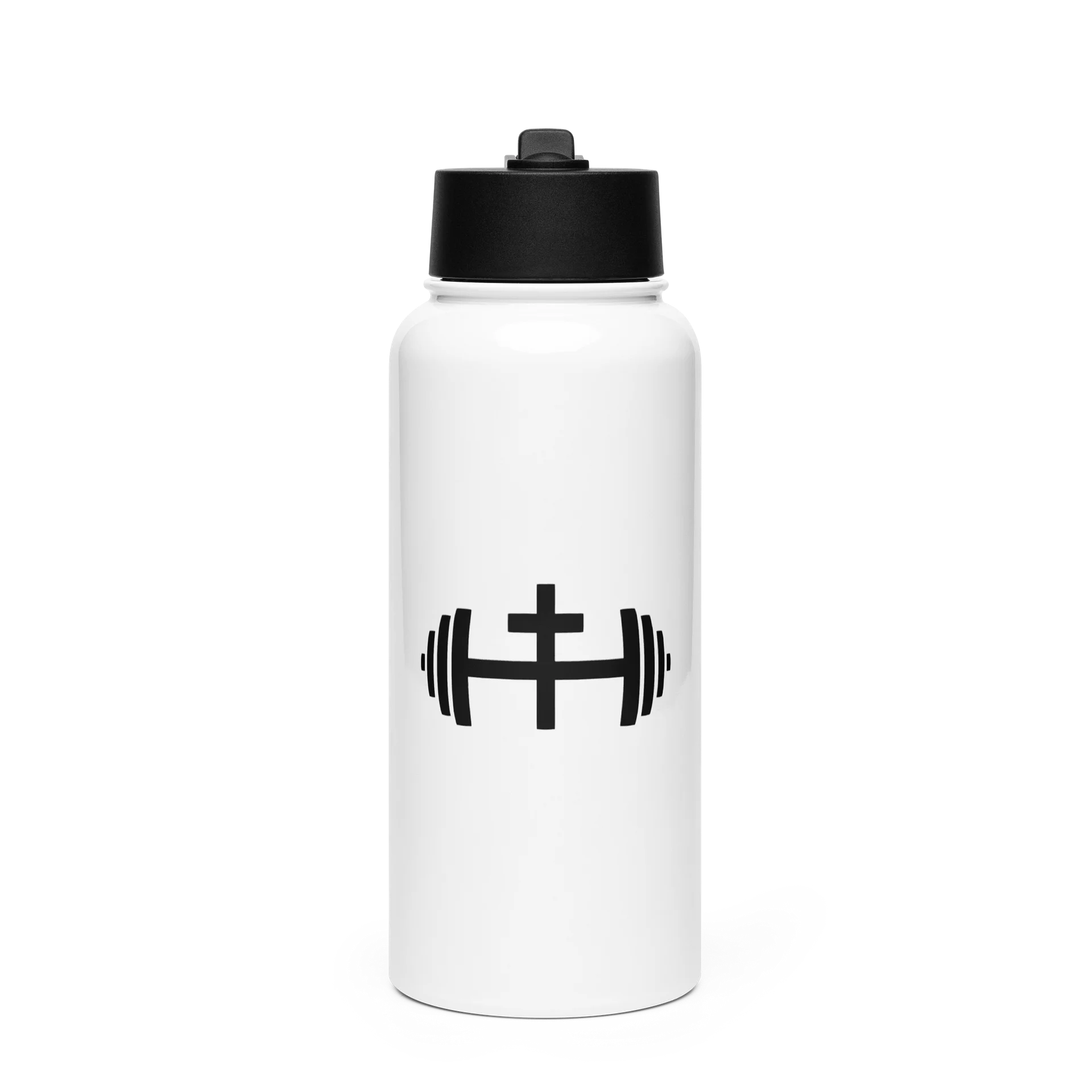 His House Stainless Steel Water Bottle with a Straw Lid - White product image (1)