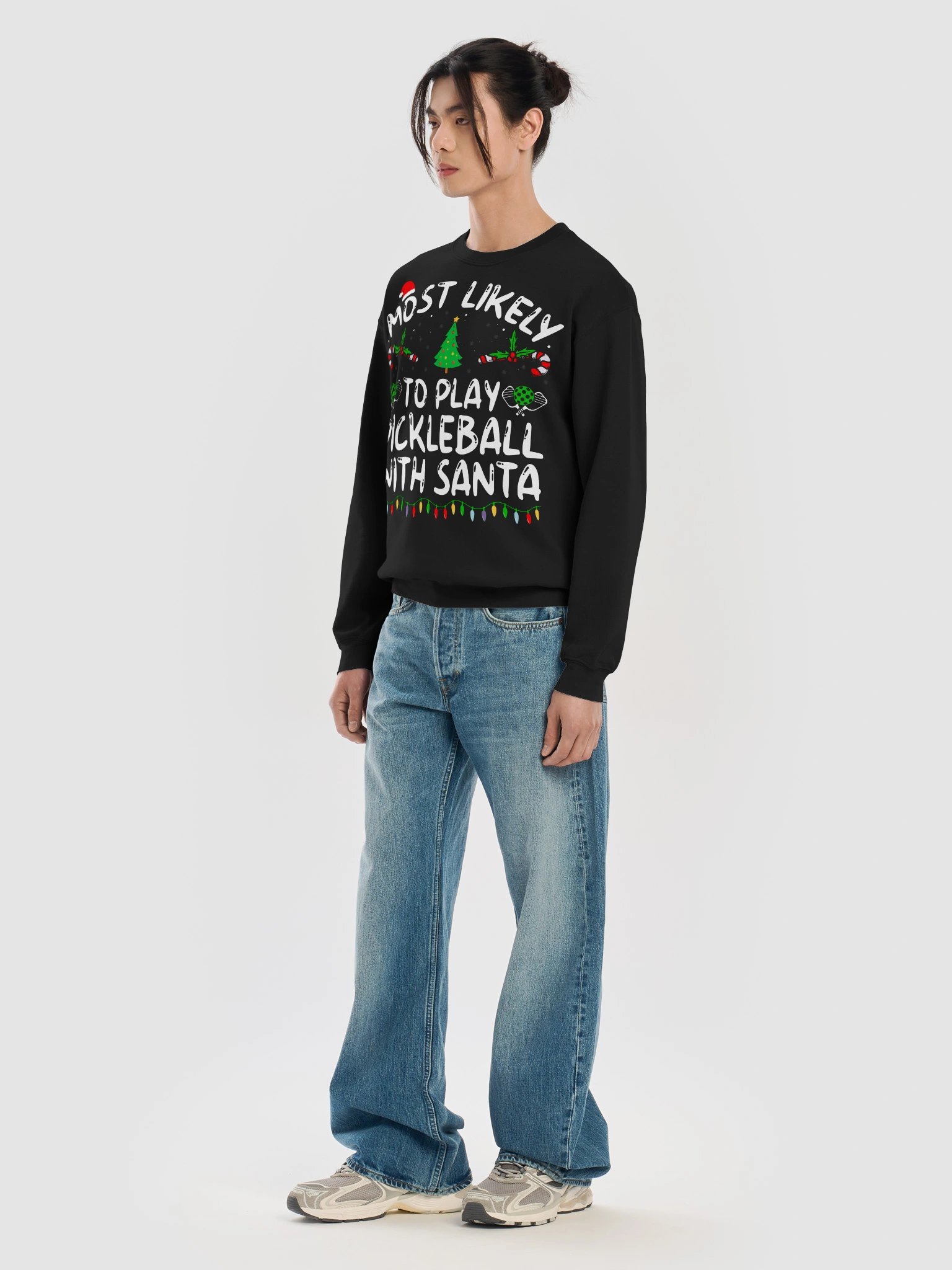 Most Likely To Play Pickleball With Santa Christmas Pickleball Sweatshirt product image (39)
