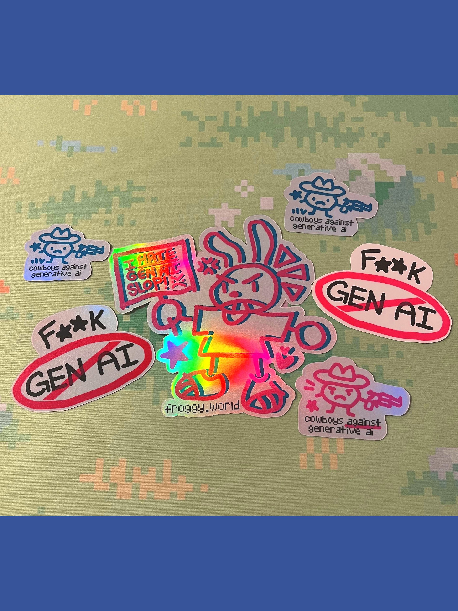 *death to gen ai slop* Sticker Pack product image (1)