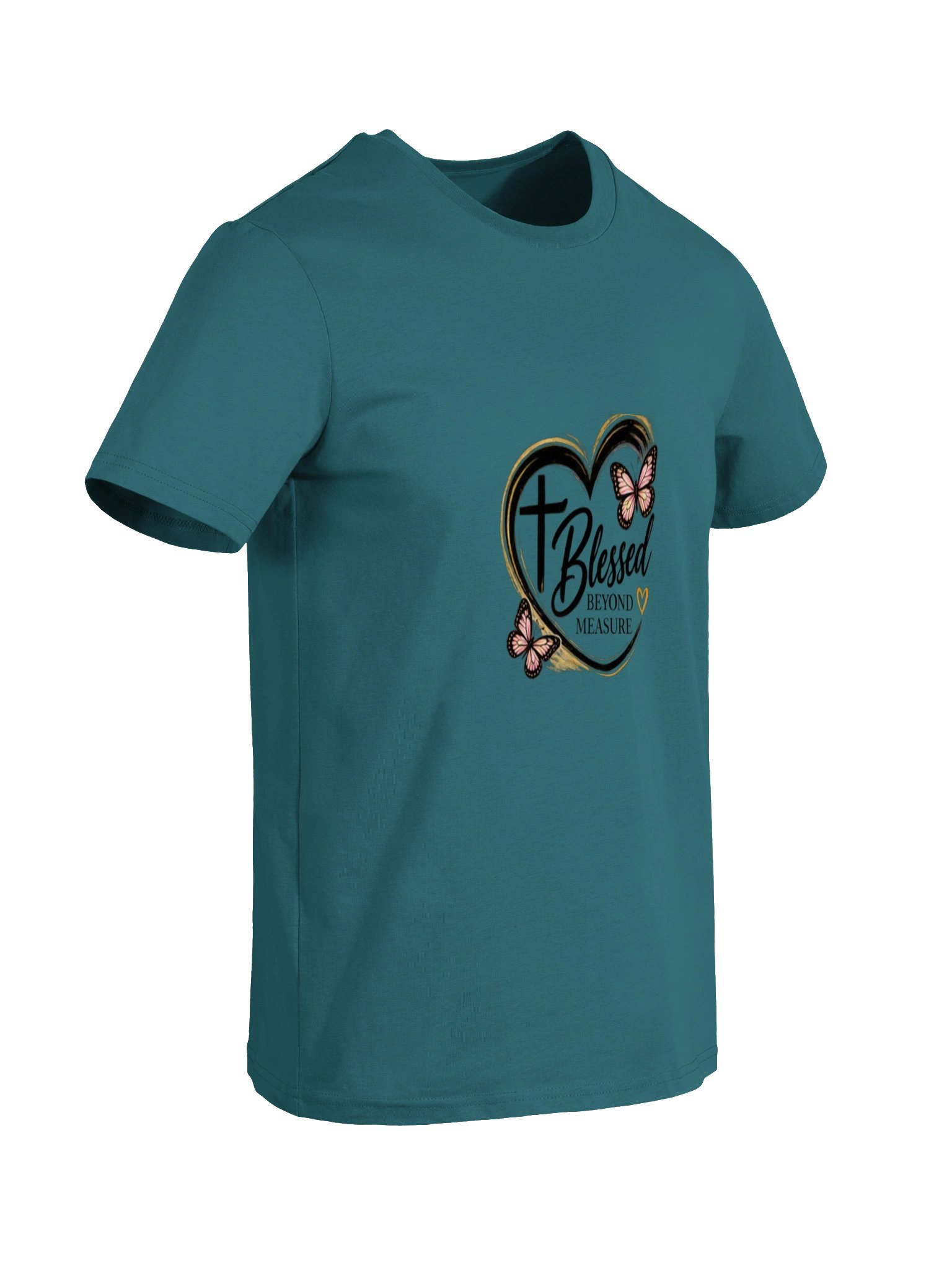 Blessed Beyond Measure Heart Christian Tee product image (36)