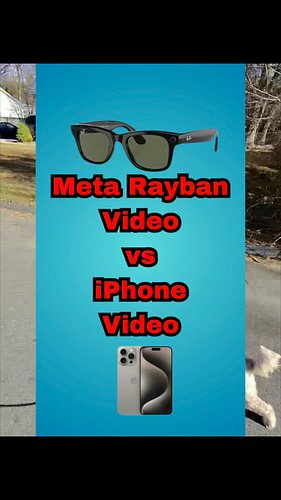Here are 2 clips to compare video recordings from both the Meta Rayban sunglasses and the iPhone. #metarayban checkout the #b...