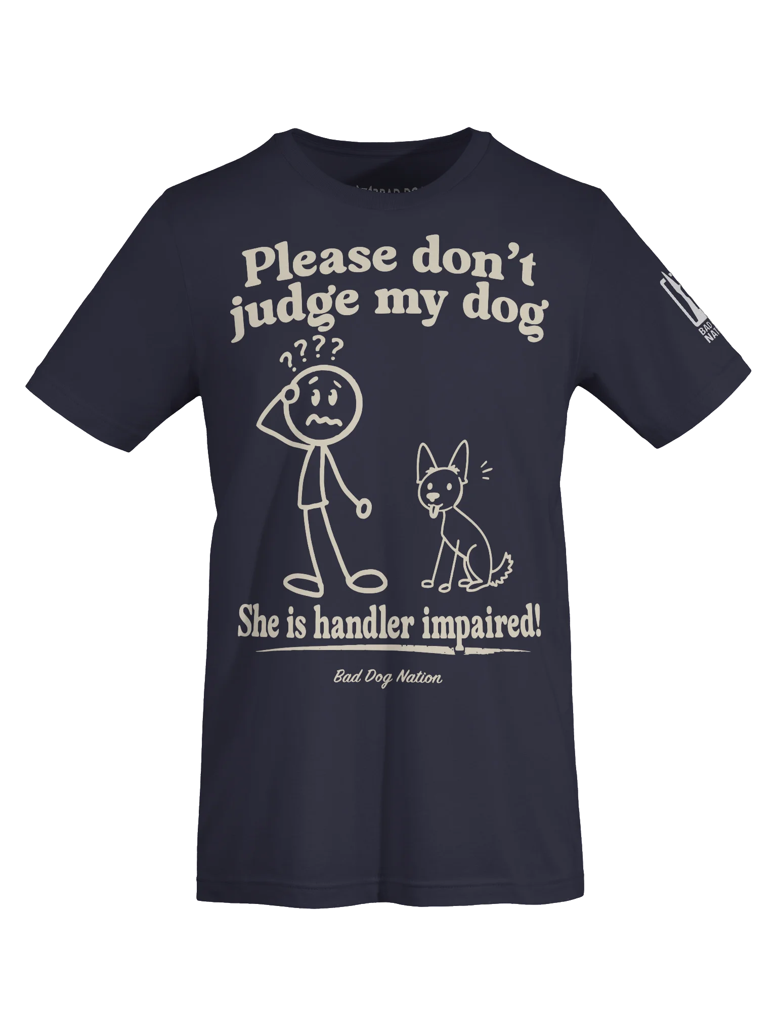 Handler impaired (female dog) - PREMIUM ADULT UNISEX T-SHIRT product image (1)