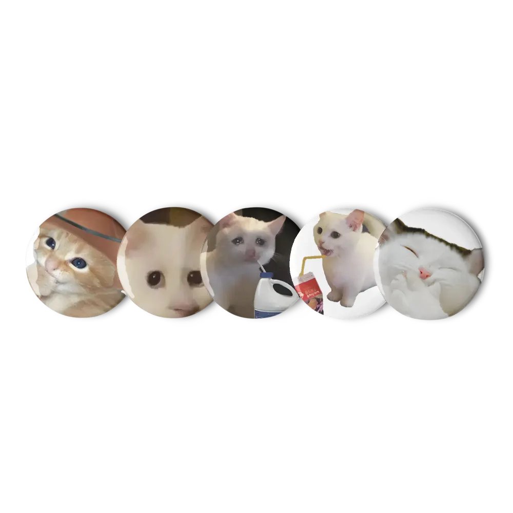 Set of Pin Buttons: Meme Cats 42 product image (11)
