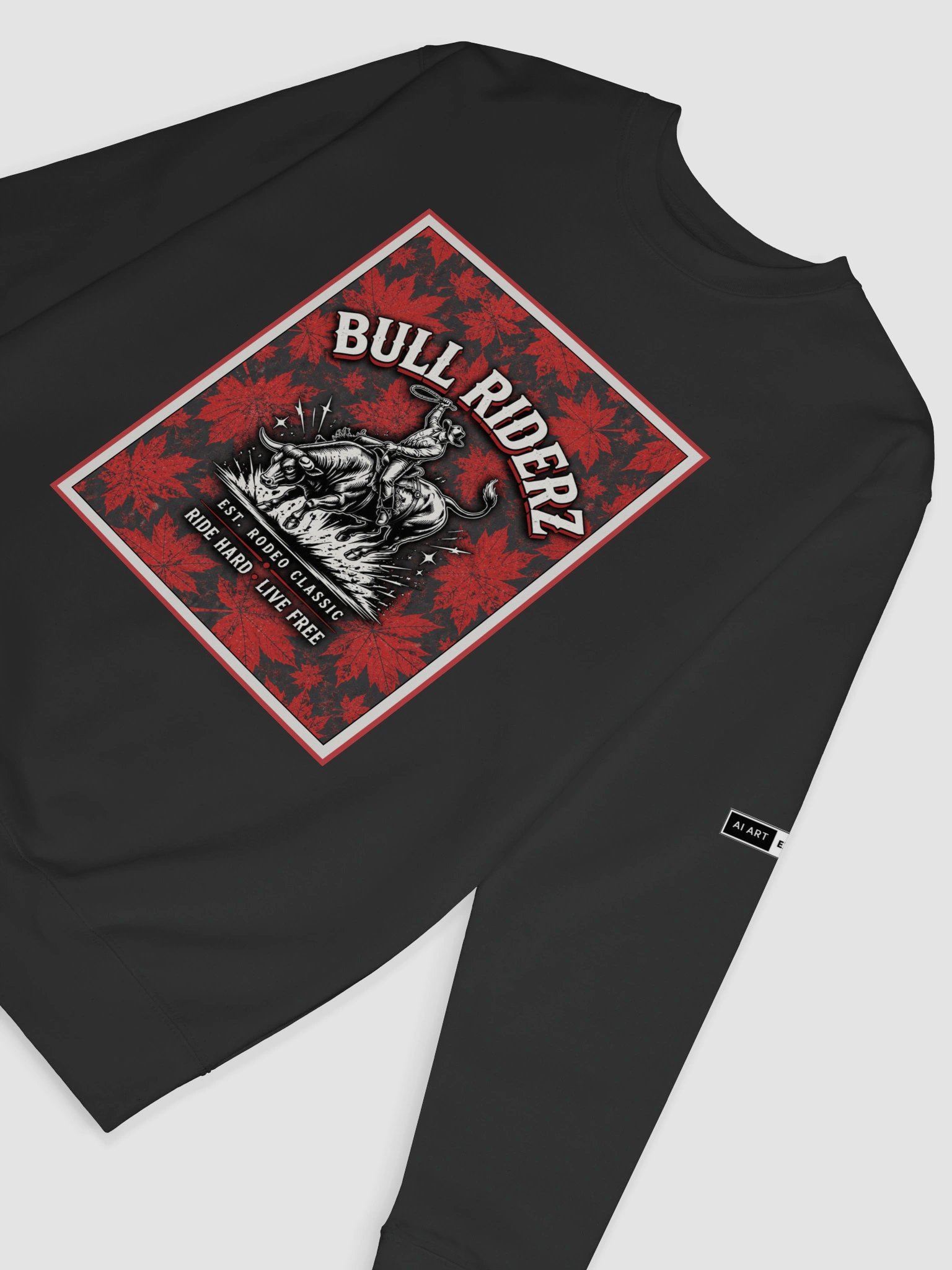 "BULL RIDERZ" premium cotton sweatshirt product image (3)