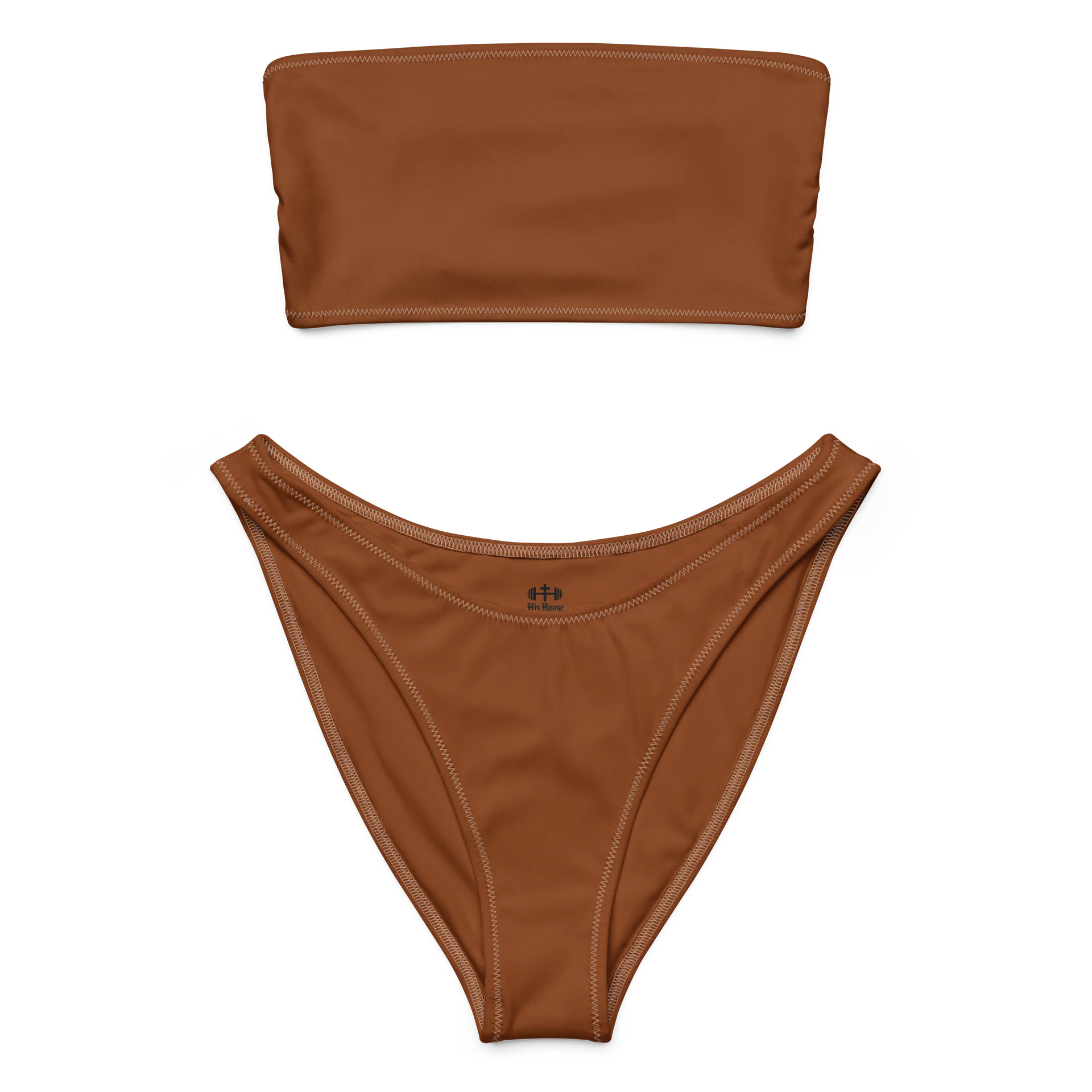 His House Womens Bandeau Bikini Set - Saddle product image (3)