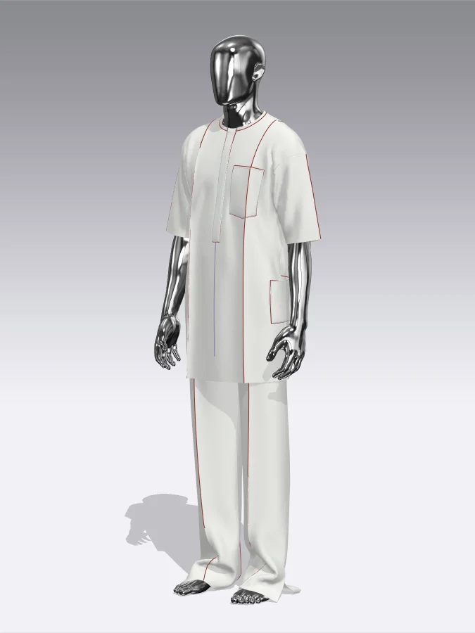 Plain Kaftan I Clo3d file (zprj) product image (1)