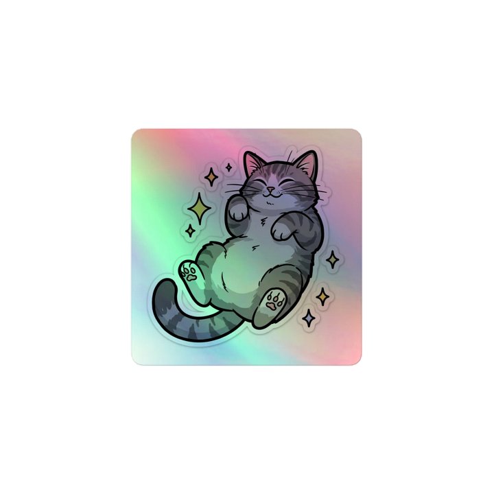 Starry Cat Holographic Sticker Sheet product image (1)