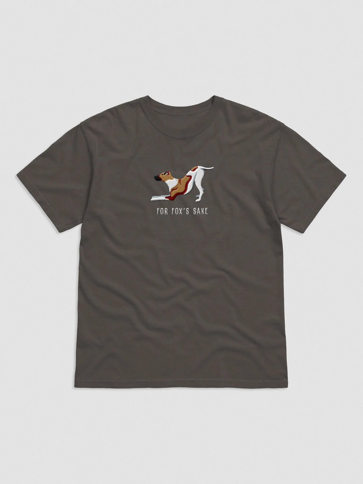 For Fox's Sake T-Shirt(Embroidered) of a Smooth Fox Terrier(Brown) product image (4)