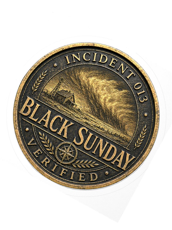 Incident 013 — Dust Storms Archive Badge Sticker product image (2)