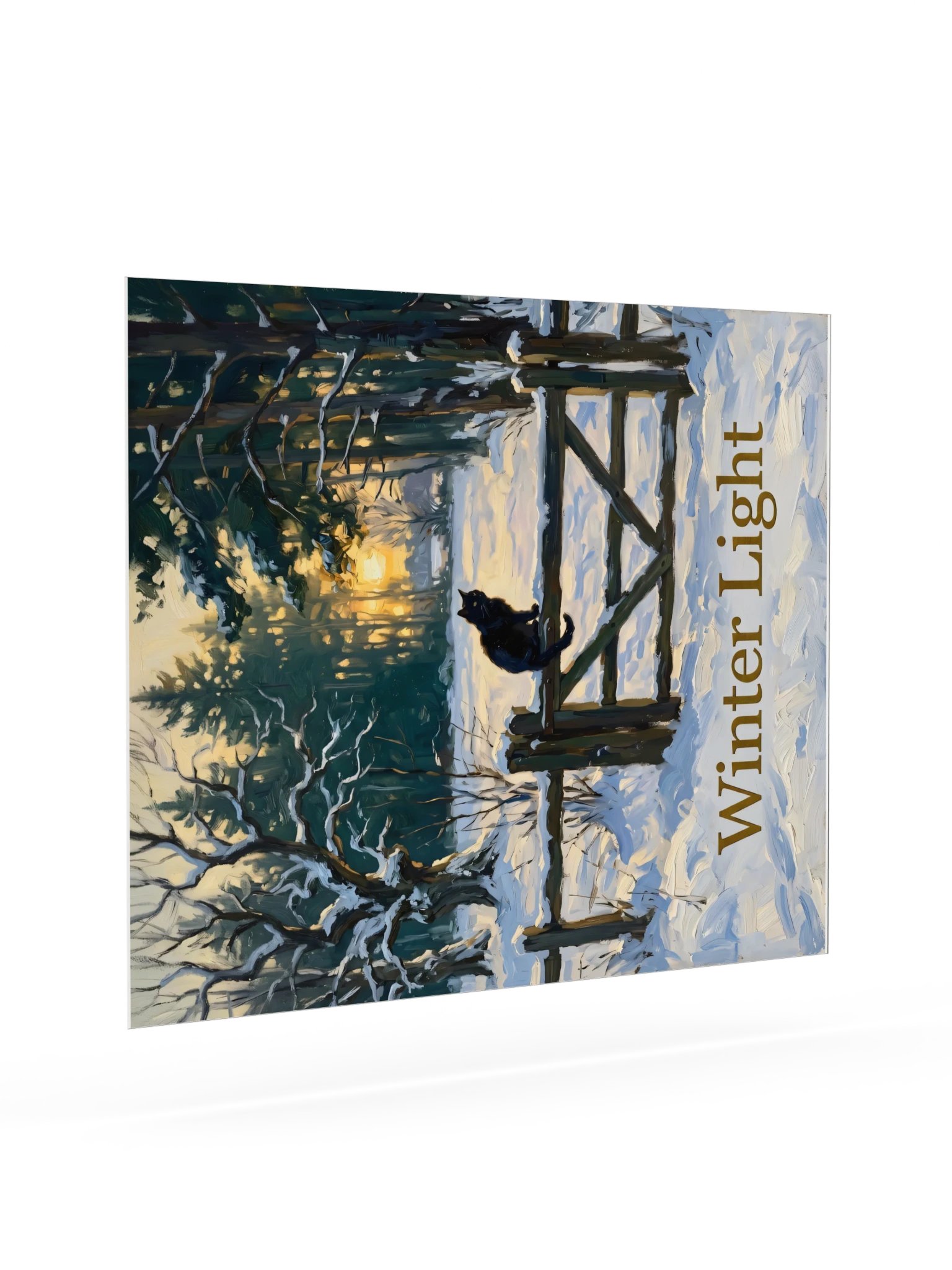 Winter Fence Cat Poster product image (21)