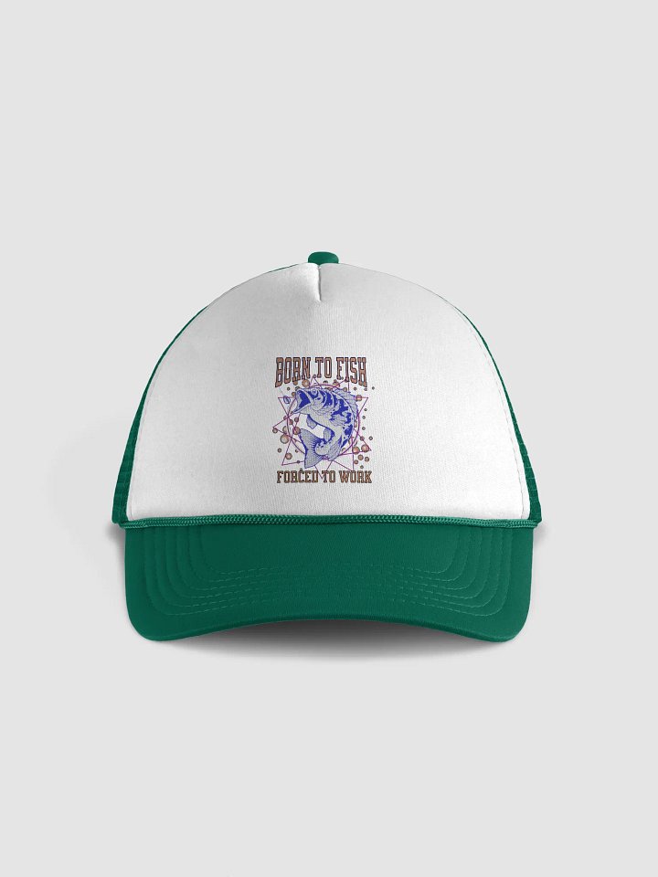 Born To Fish Forced To Work Bass Fishing Trucker Hat product image (5)