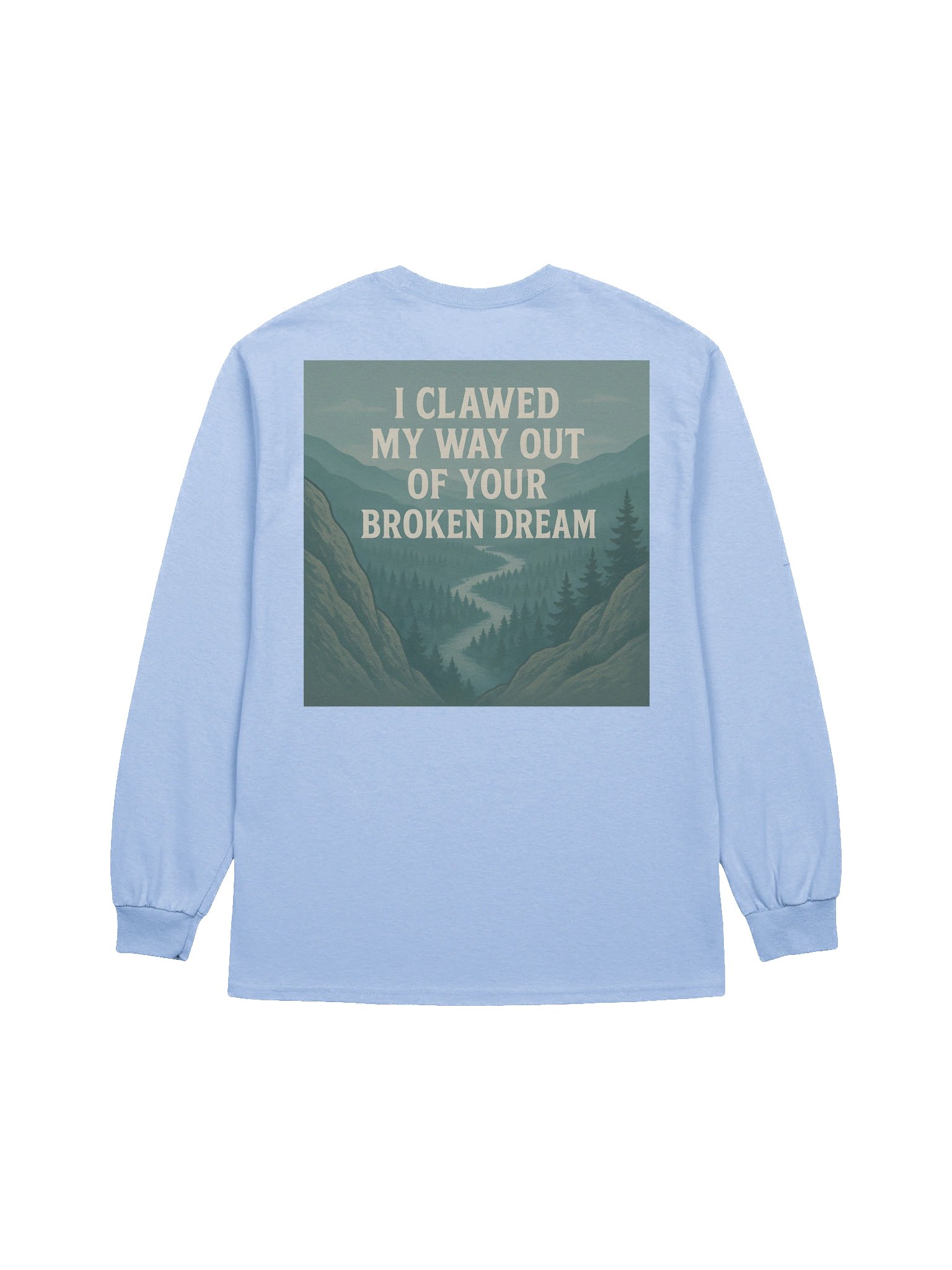 ALTARAE “Broken Dream” Long Sleeve – Ice Sky Blue product image (2)