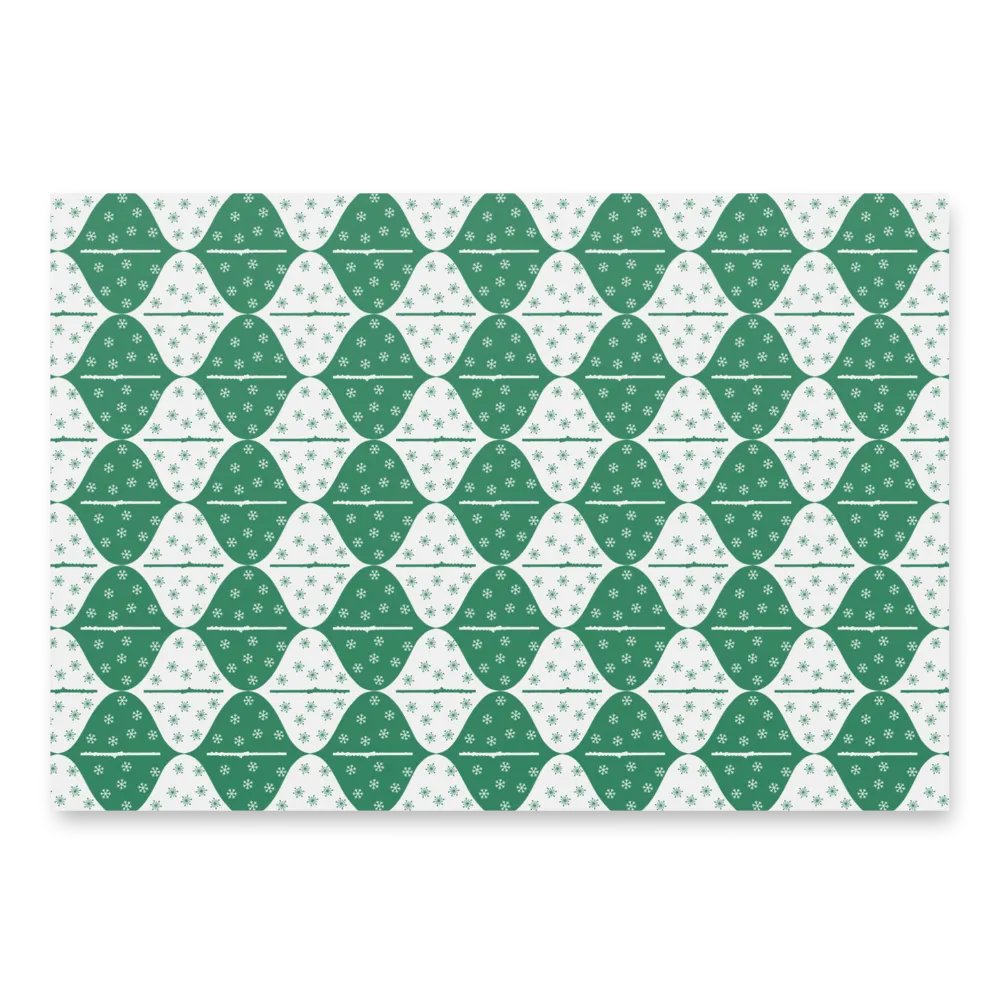 Flutes and Snowflakes - Alto Flute - Green Gift Wrap Paper Sheets product image (5)