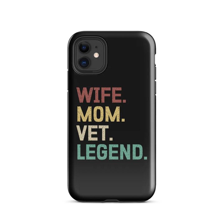 "Wife-Mom-Vet-Legend" tough case for iPhone® product image (1)