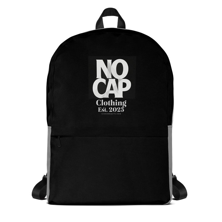 NO CAP | Core Identity Backpack – Black & Gray (Limited Edition) product image (2)