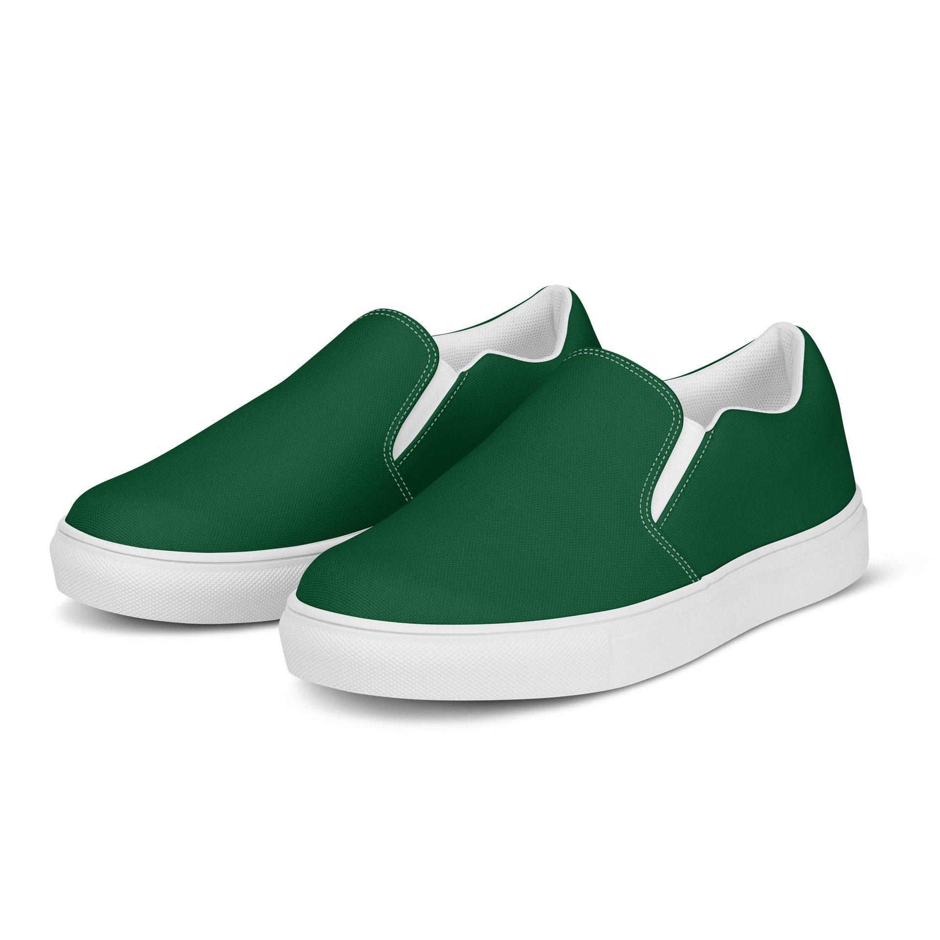 The "Studio-to-Street" Slip-On Sneakers - Emerald Green Canvas product image (3)