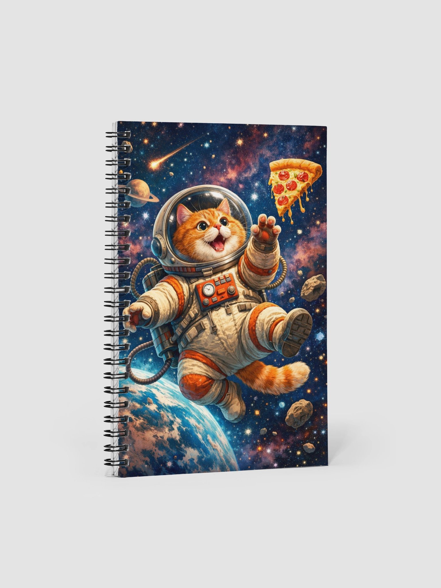 Space Cat Astronaut Spiral Notebook product image (1)