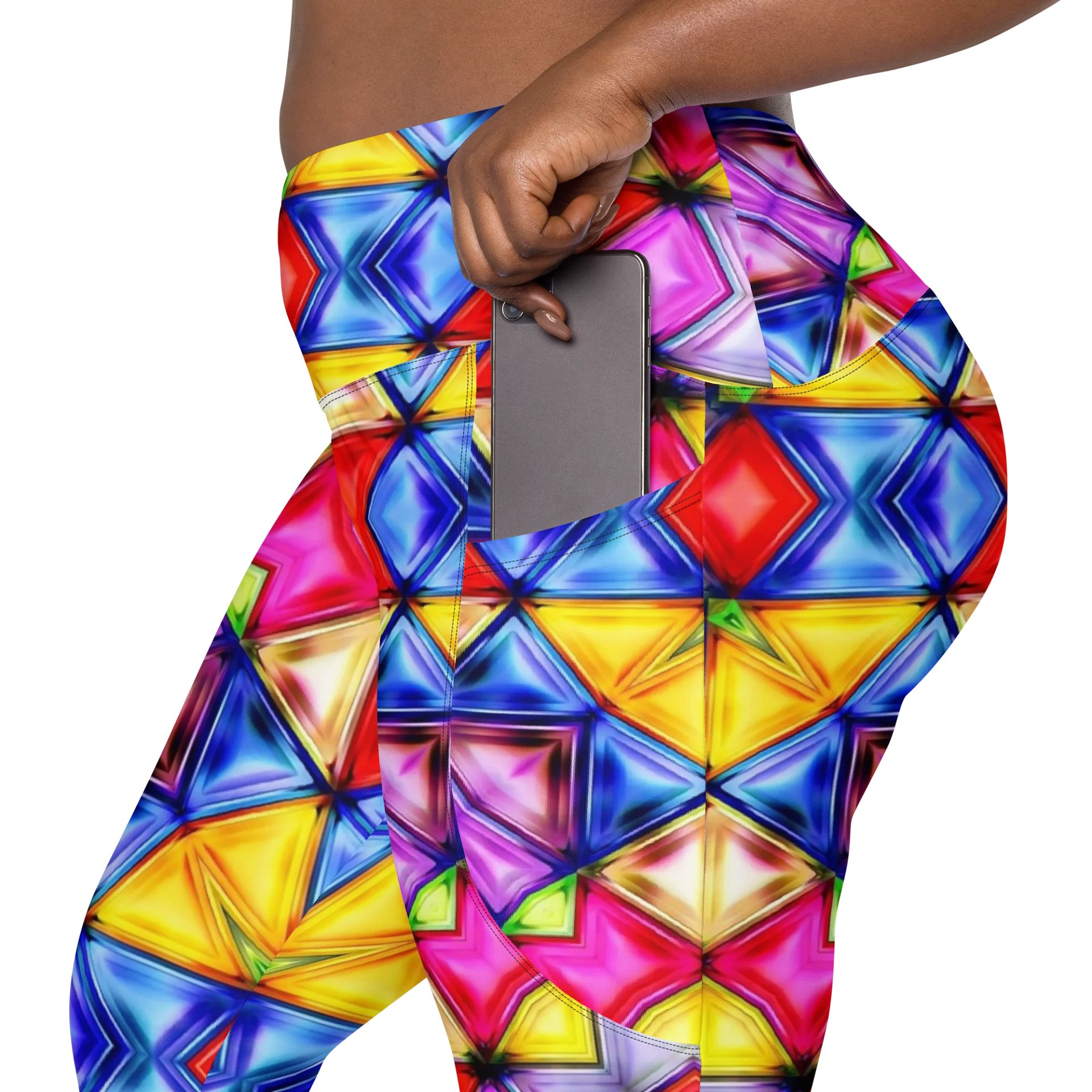 Barry Grady 'Vibrant' Crossover Leggings with Pockets product image (8)