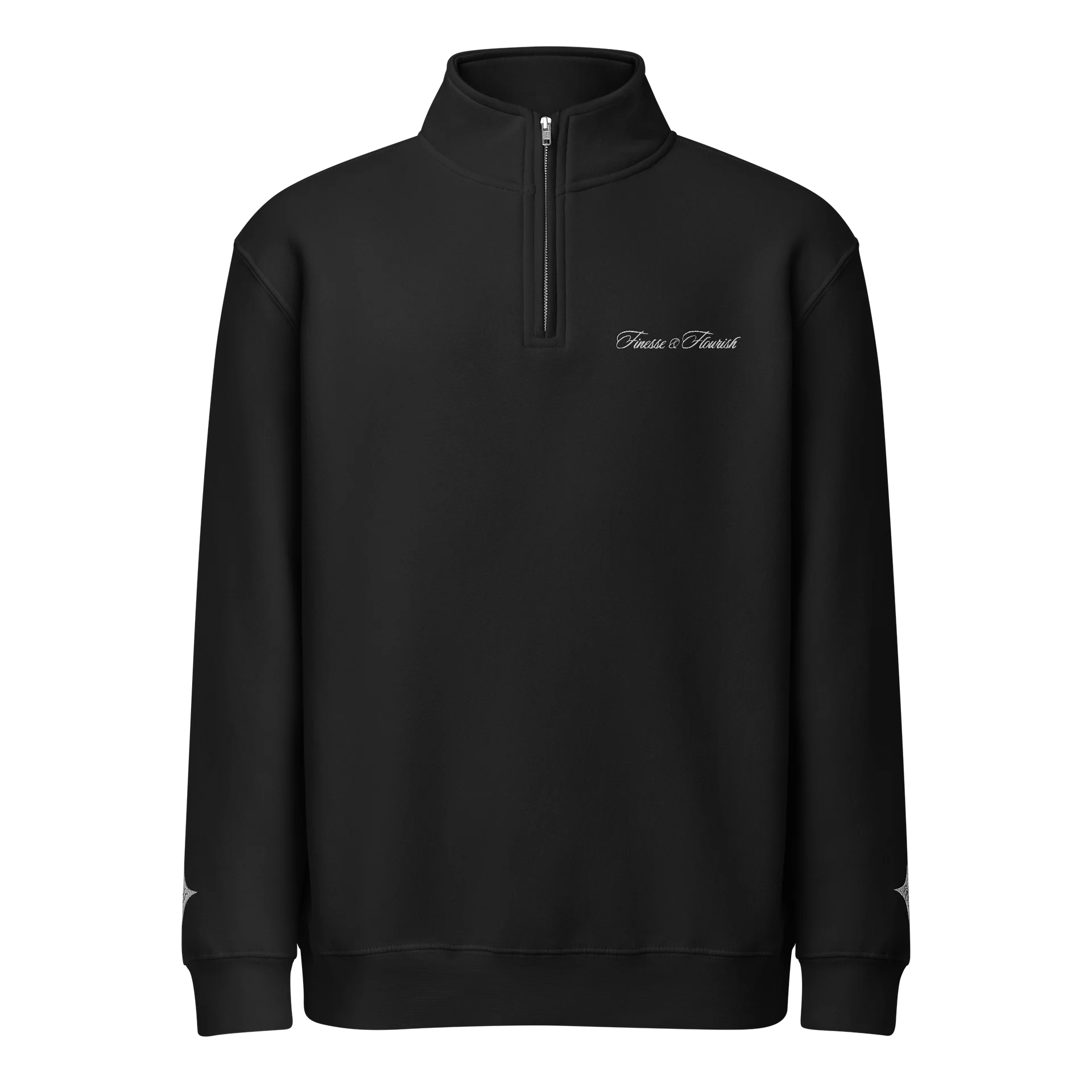 F&F Premium Quarter Zip Sweatshirt (WHT) product image (1)