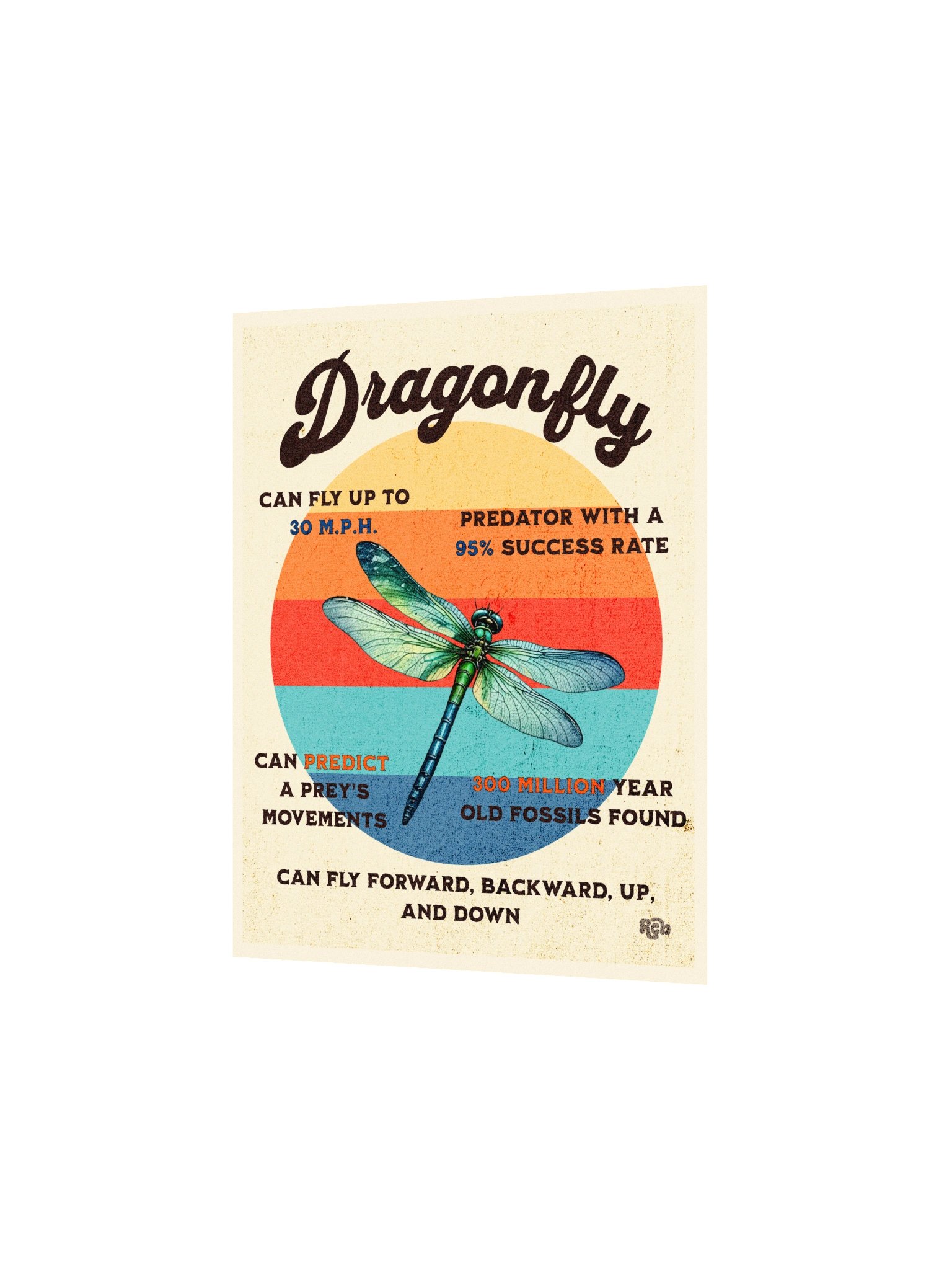 Dragonfly Retro Sun Poster product image (4)