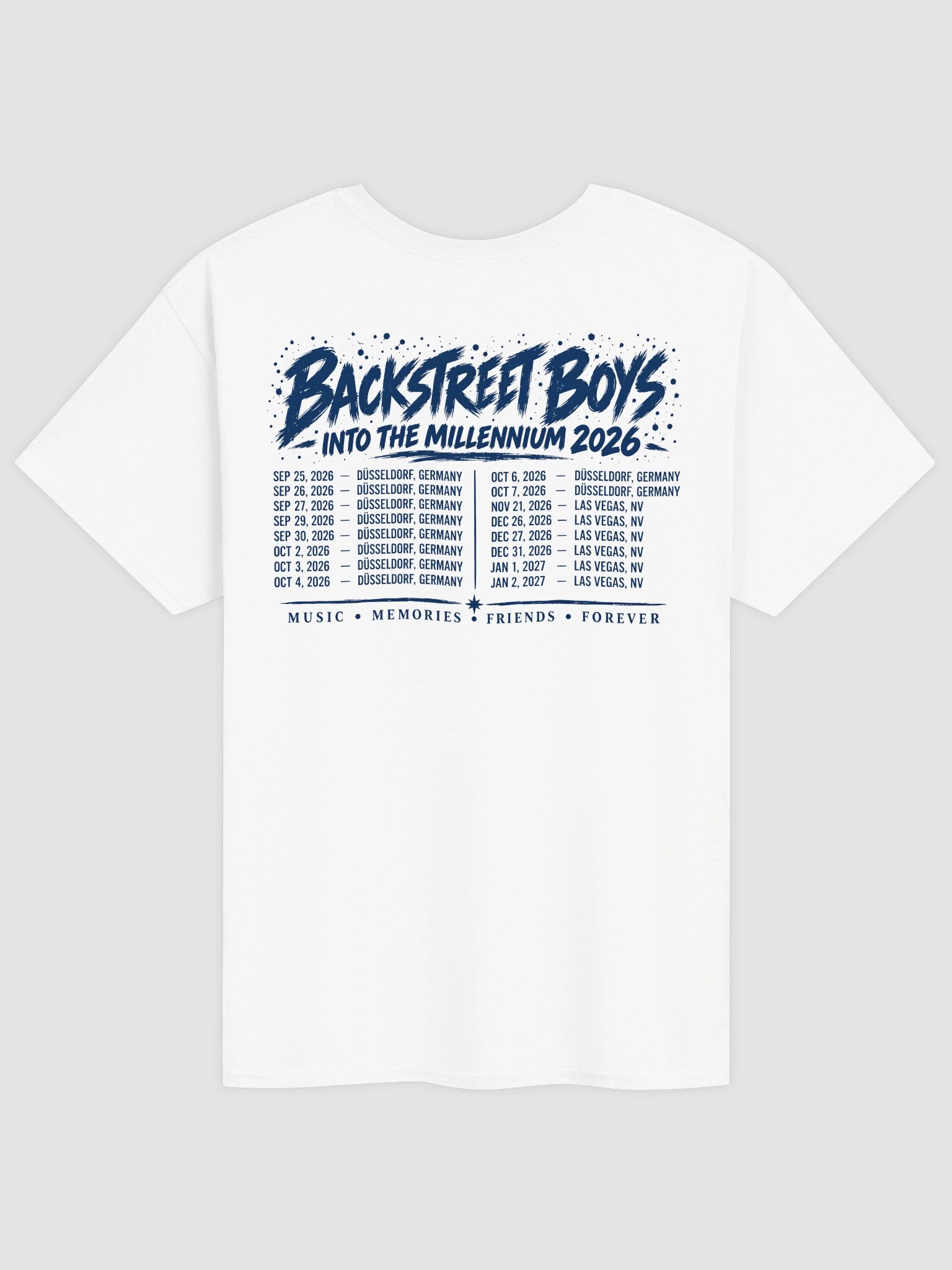 Backstreet Boys Düsseldorf 2026 Concert Shirt - Into The Millennium City Skyline & Tour Dates Tee product image (6)