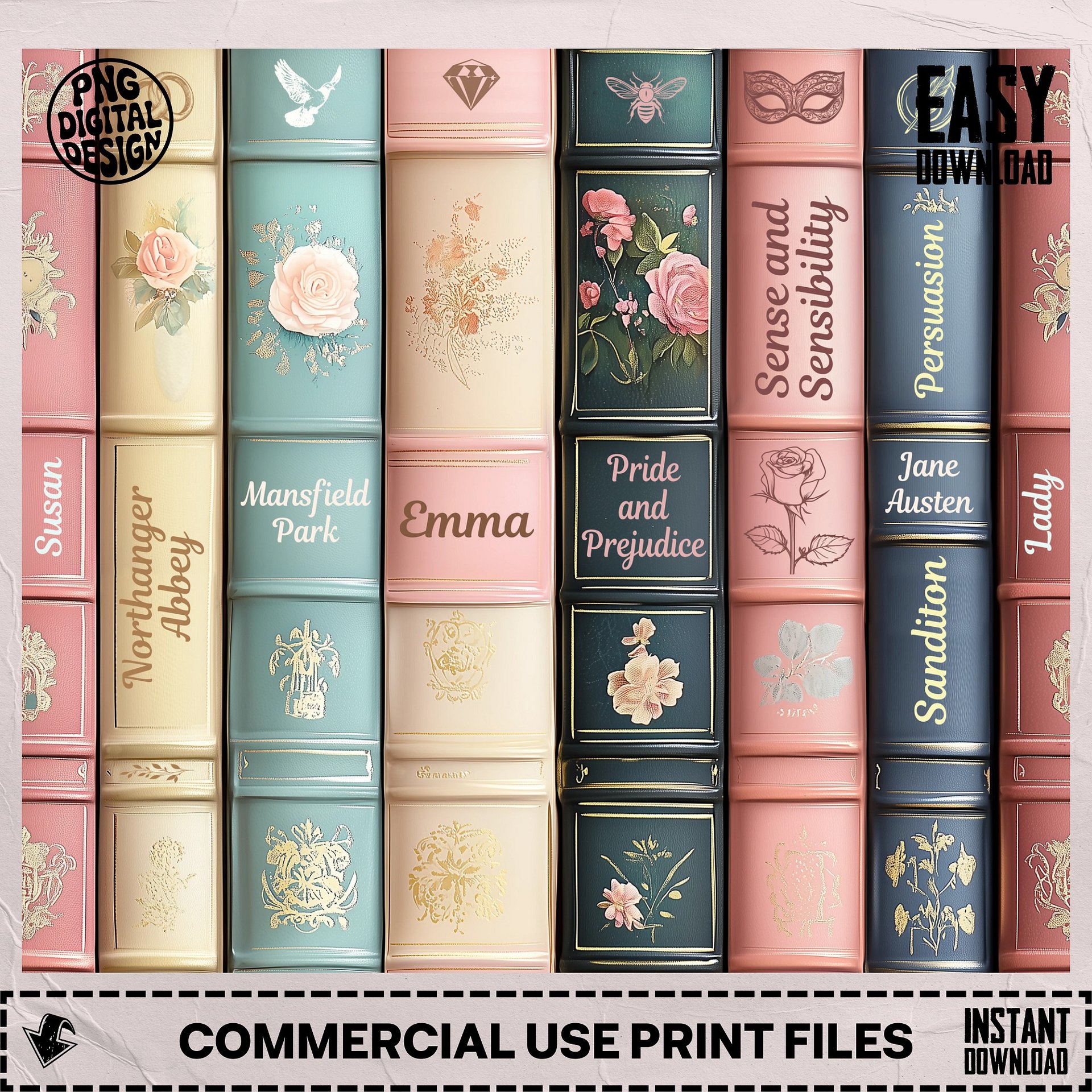 Pride and Prejudice Jane Austaen Regency Romance Books 20oz Full Wrap Tumbler PNG, Vintage Boho Seamless Sublimation Design, Digital Download product image (5)