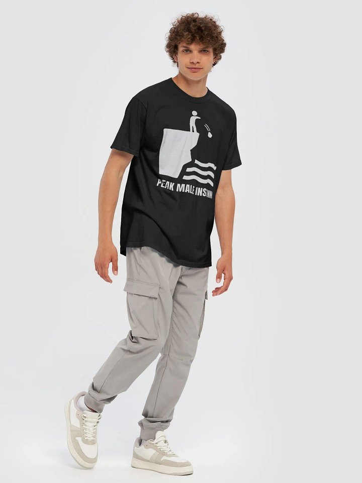 Peak Male Instinct Funny Cliff Rock Throwing Shirt product image (1)