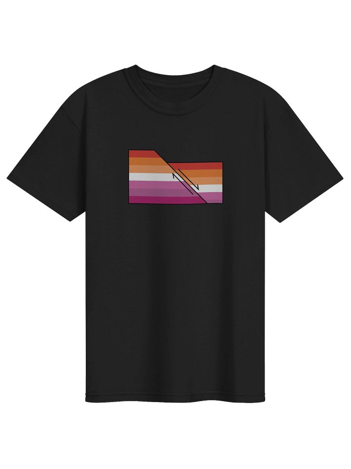 Lesbian Faulted Pride Flag Regular Fit T product image (1)