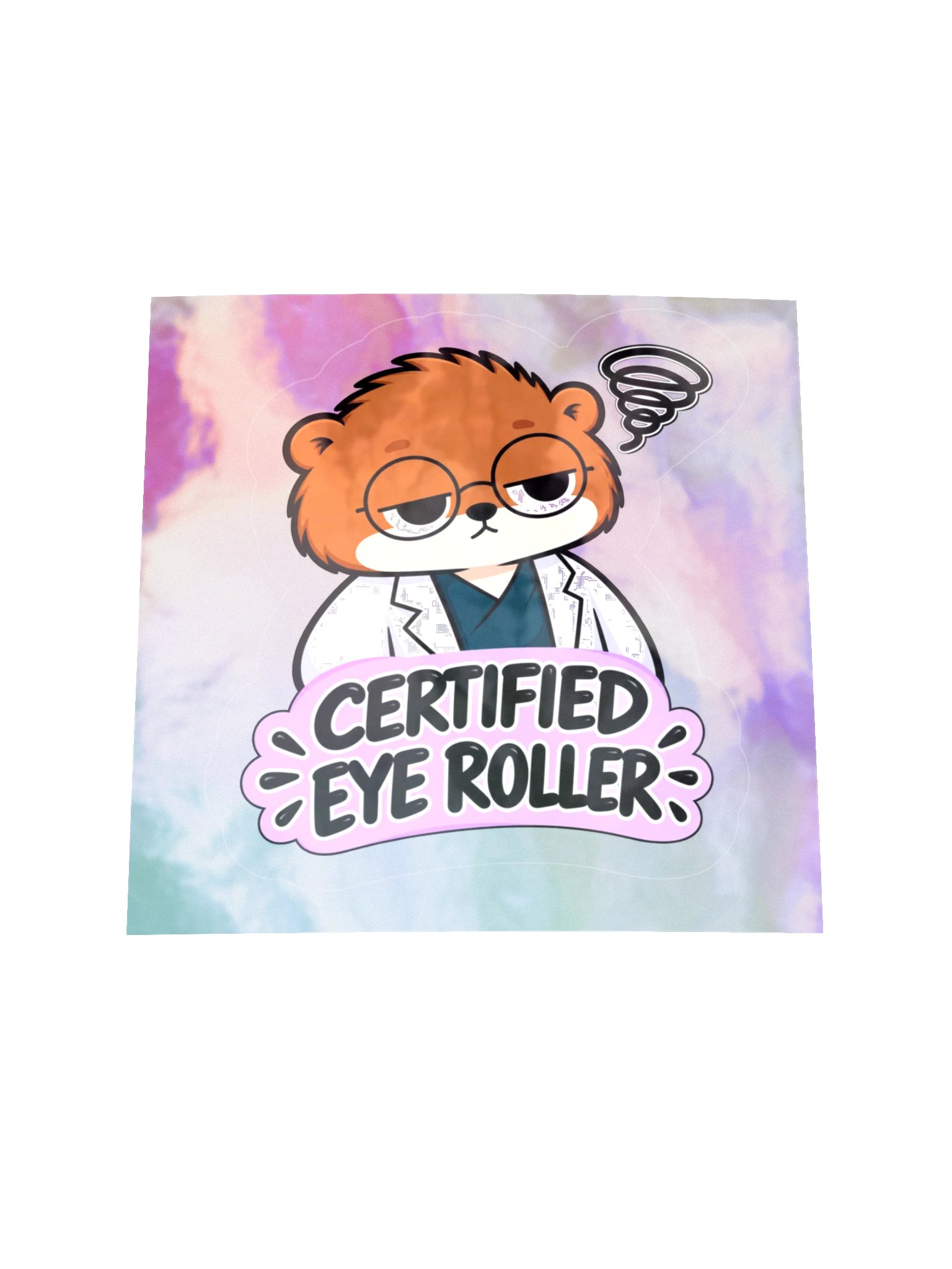Sleepy Optometrist Certified Eye Roller Holographic Sticker Sheet product image (1)