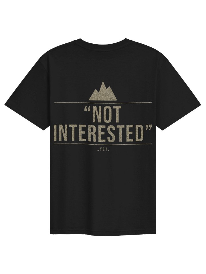 "Not Interested" Heavyweight Tee — Black product image (2)