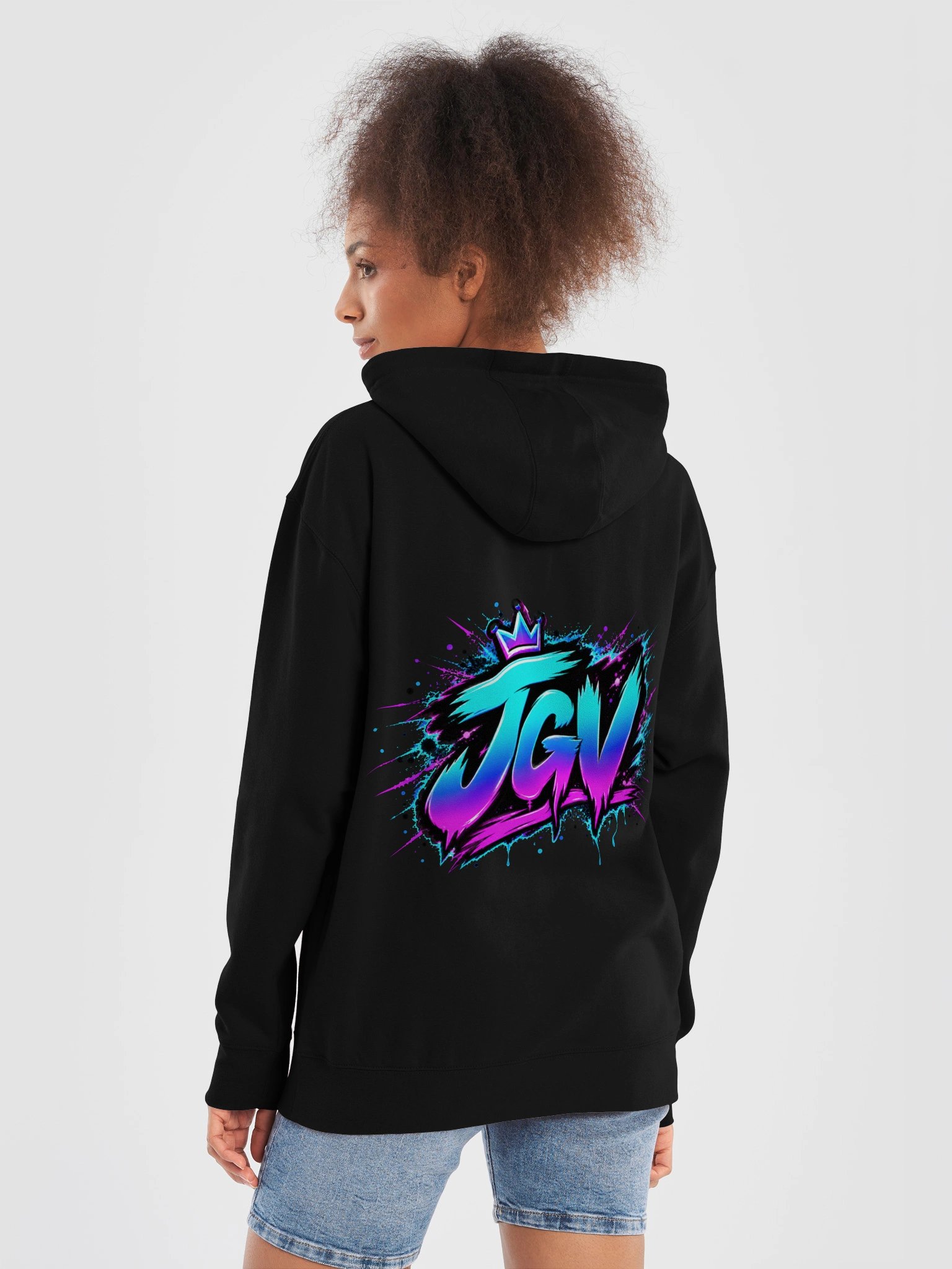JGV Crown Streetwear Hoodie | Front & Back Design product image (12)