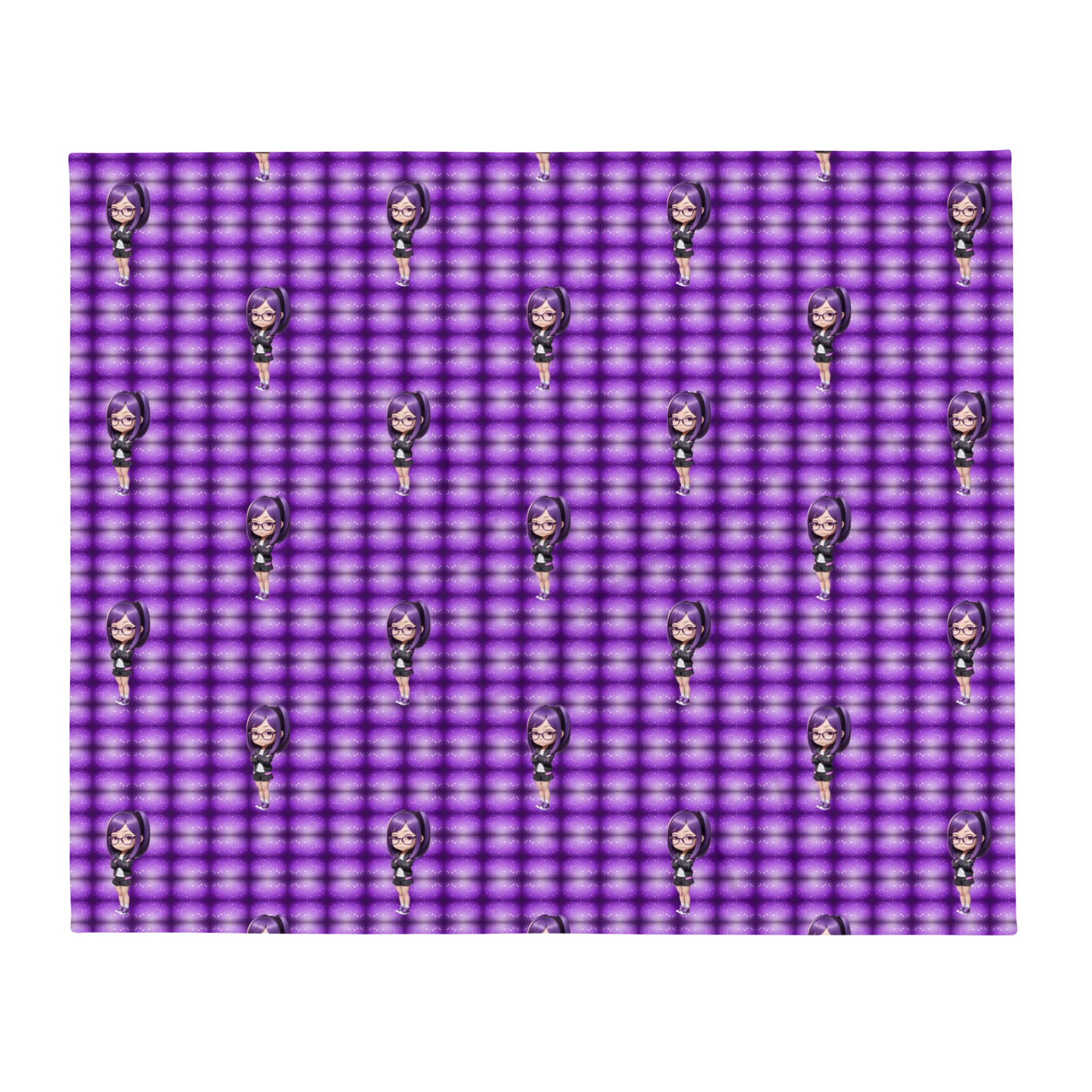 (Purple CHIBI) K Throw Blanket product image (1)