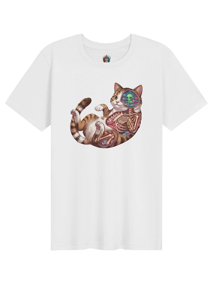 Alien Cat Graphic T-Shirt | Funny Sci-Fi Cat Shirt | Soft Nerdy Tee for Cat Lovers product image (1)