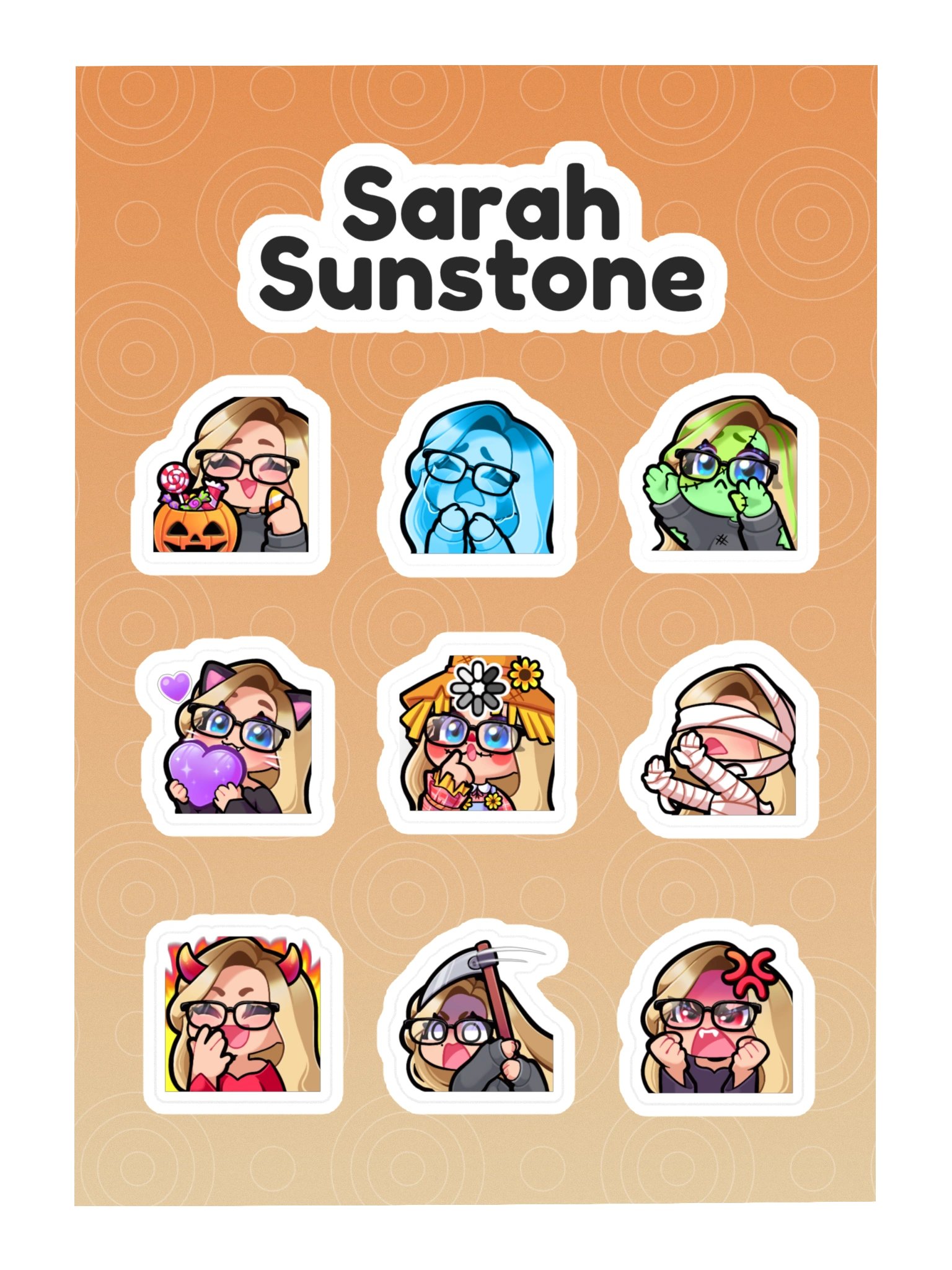 Spooky Emote Sticker Sheet (A) product image (3)