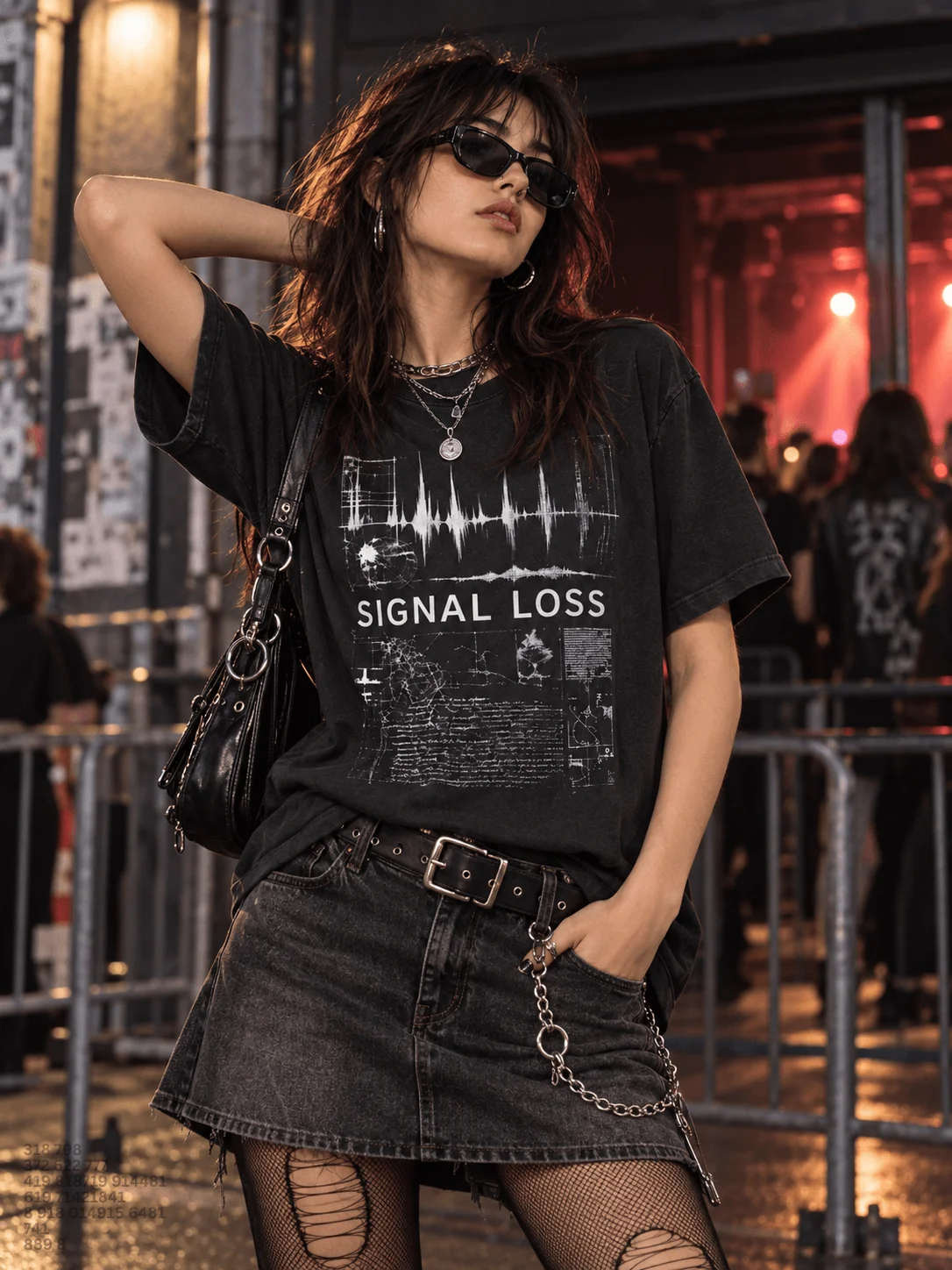 Signal Loss Graphic Tee | Alternative Concert T-Shirt product image (2)