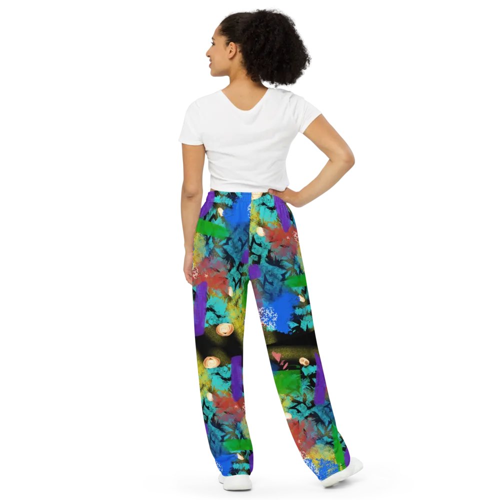 AbstractWear 'Night Flower' Wide Unisex Pants product image (5)