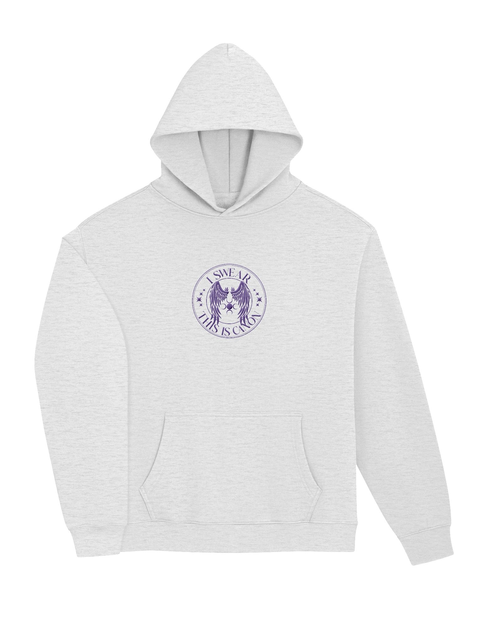 I Swear This Is Canon Hoodie (White Heather/Purple) product image (3)