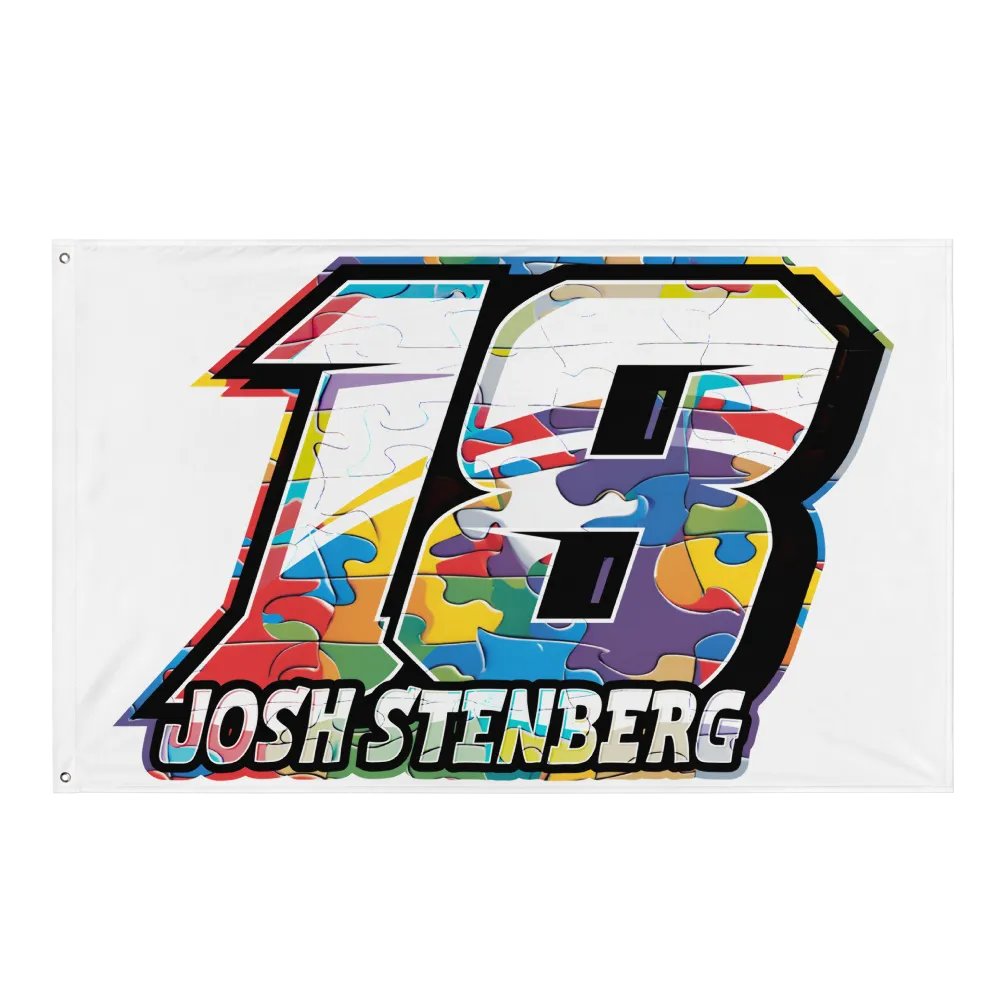 Autism Awarness Racing #18 Flag product image (1)
