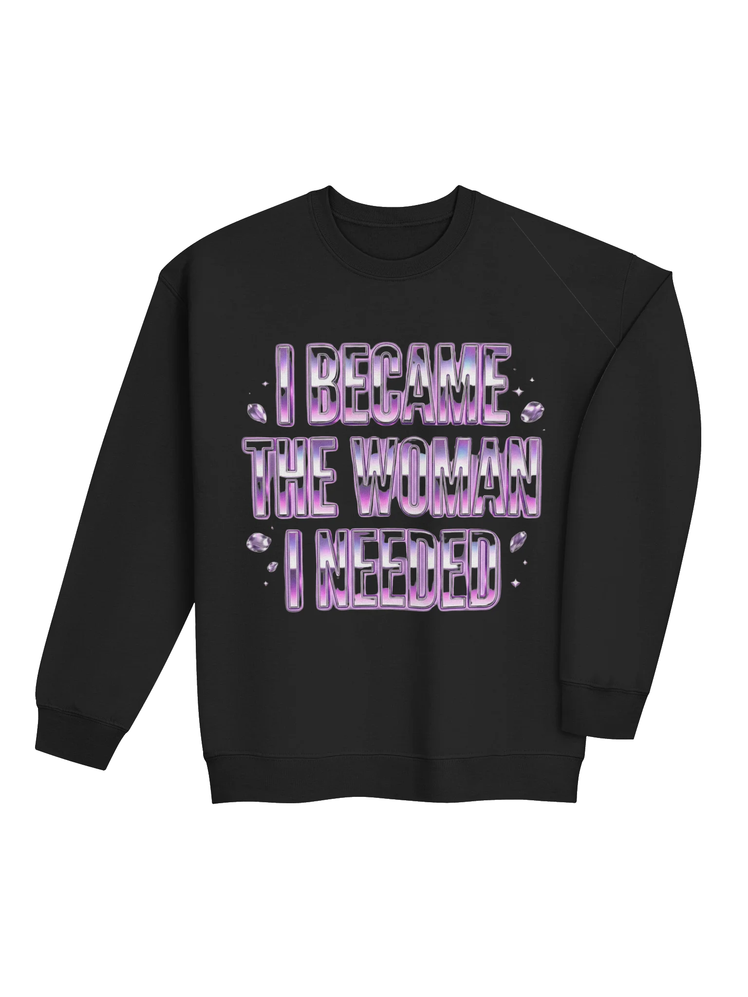 I Became The Woman I Needed – Chrome Statement Crewneck Sweatshirt product image (5)